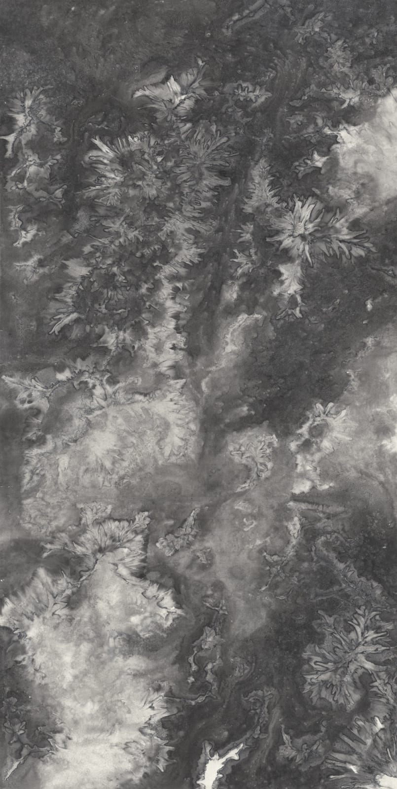 BINGYI 冰逸 Archaeology of Waves (3) 波相绘画 (3), 2019 Ink on paper 纸本水墨 137 x 69 cm