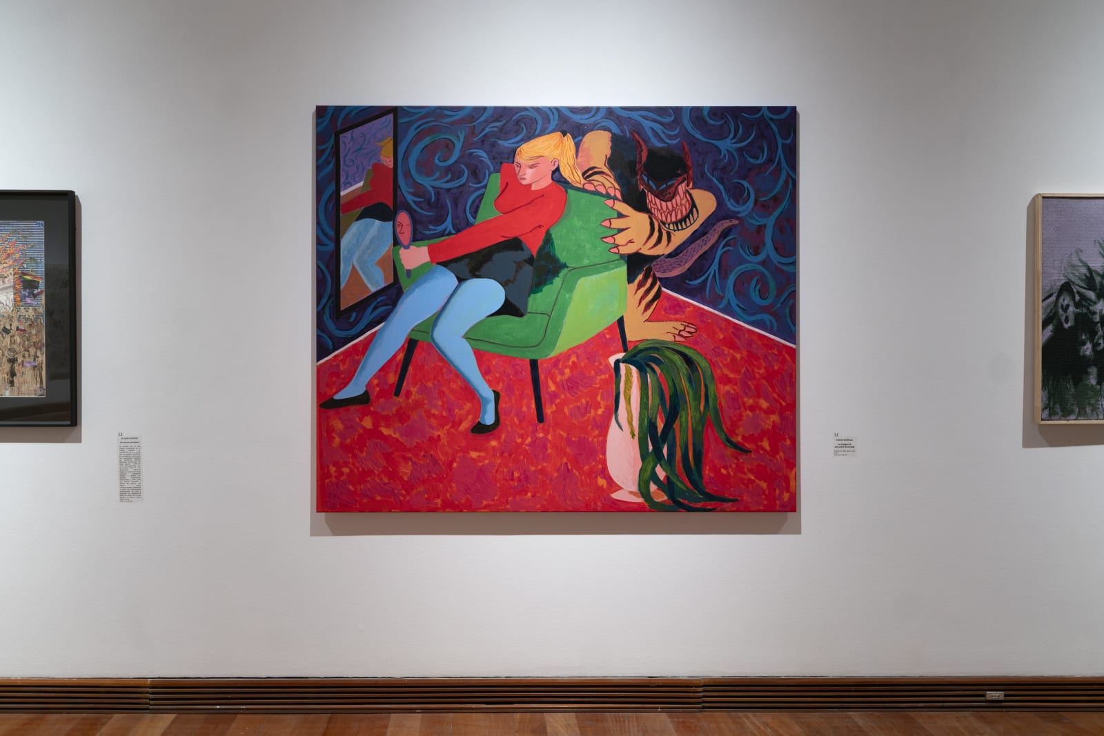 Installation view of the exhibition XV MAVI UC Young Art Prize at the Museum of Visual Arts in Santiago.