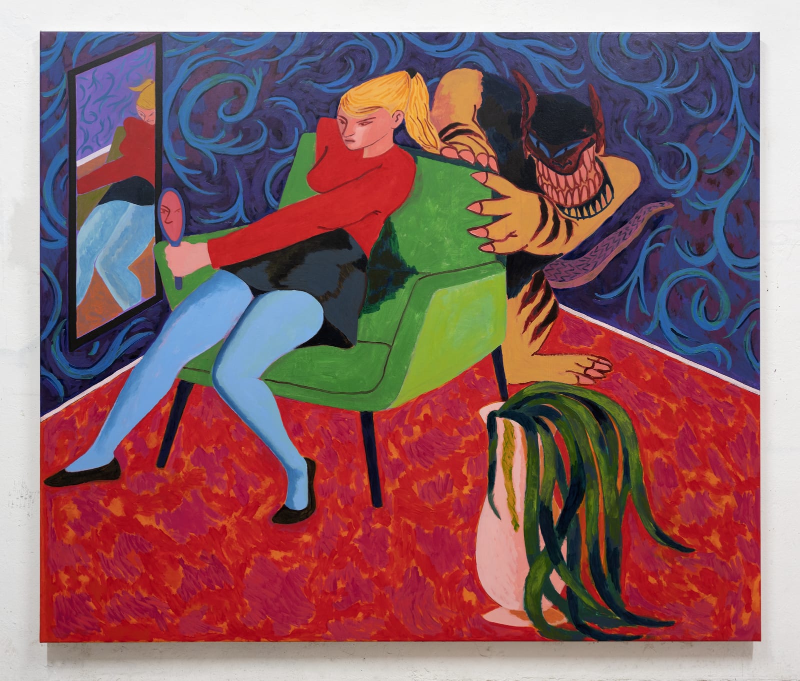 Rolankay, La Imagen Te Devuelve la Mirada, 2022, Oil on canvas, 160 x 189 cm.