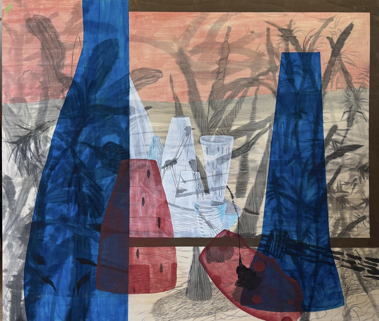 Montserrat Gómez-Osuna, Bodegón sobre tinta china, 2024