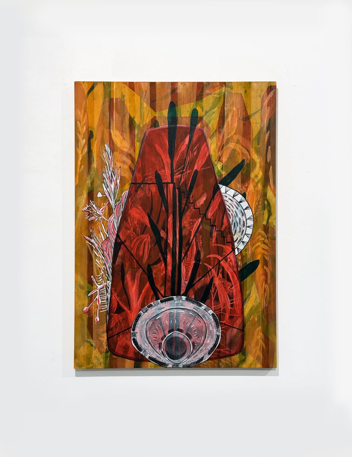 Montserrat Gómez-Osuna, Bodegón naranja con plato, 2025