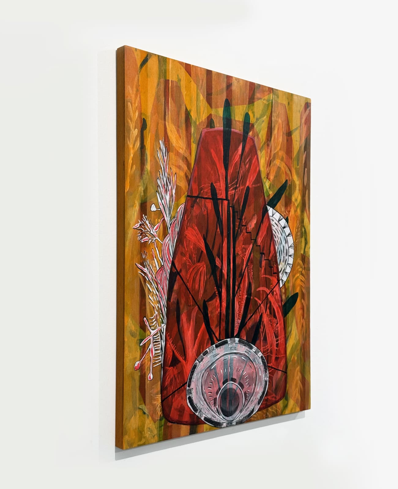 Montserrat Gómez-Osuna, Bodegón naranja con plato, 2025