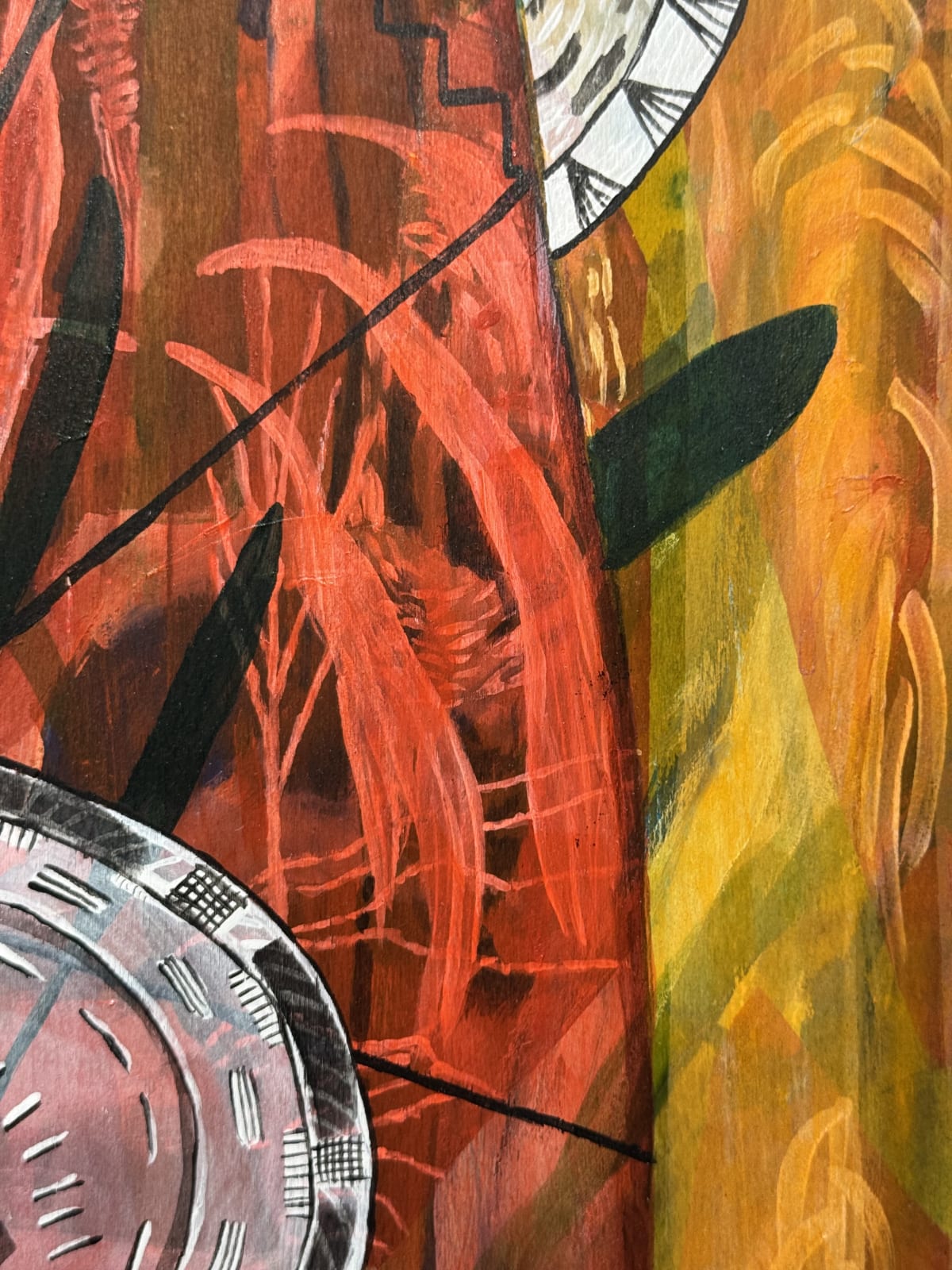 Montserrat Gómez-Osuna, Bodegón naranja con plato, 2025