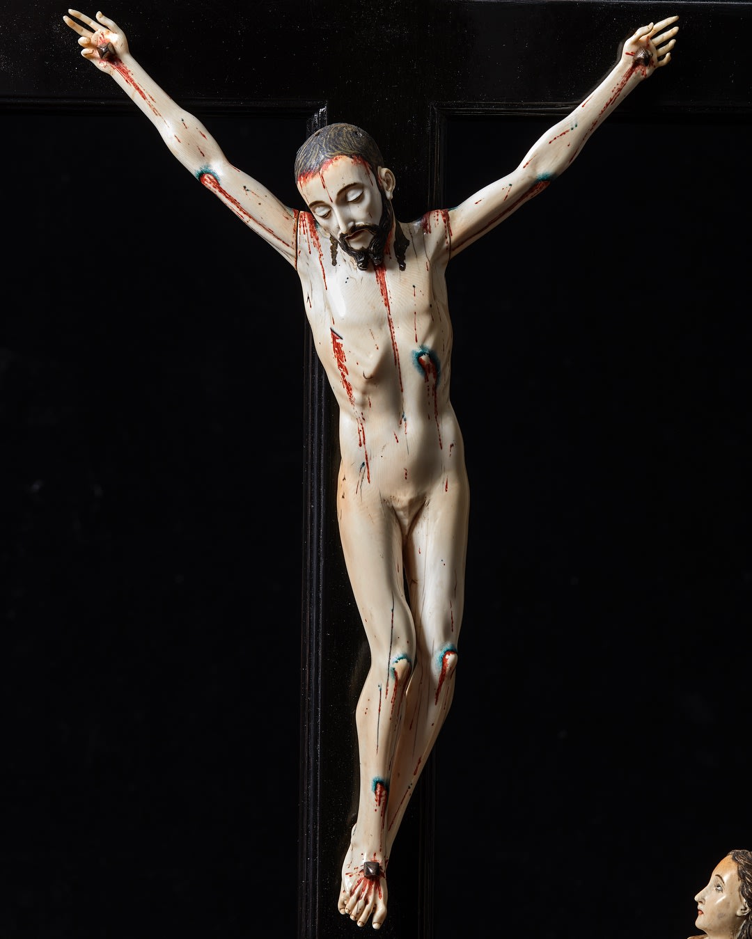 Calvary with Jesus Christ, Mater Dolorosa, Saint John and Mary Magdalene, 17th century