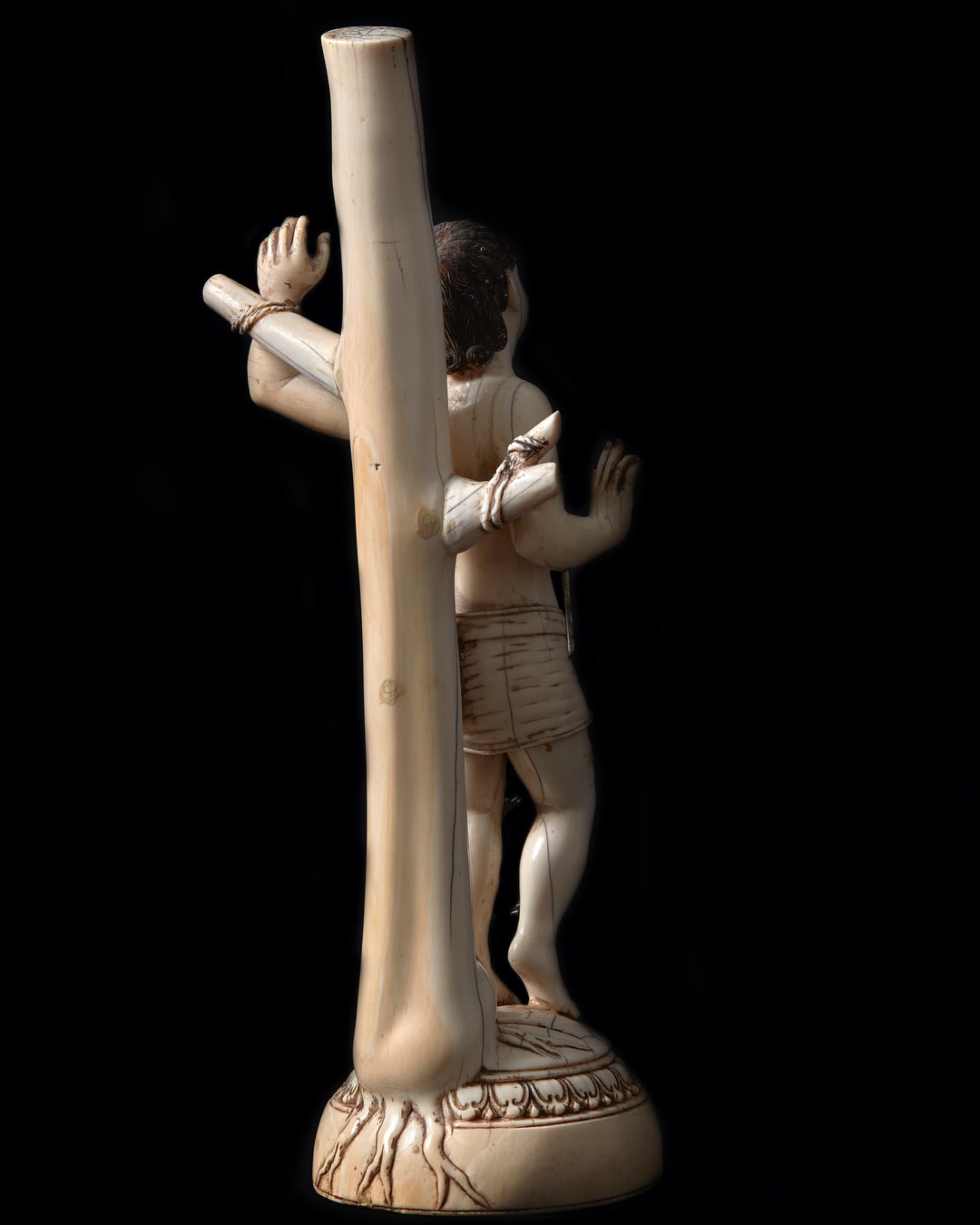 Indo-Portuguese Ivory Figure of Saint Sebastian, 17th century
