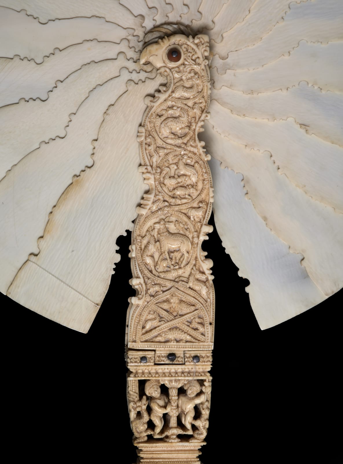 The “Pangolin Fan”, Ceylon (present-day Sri Lanka), Kōttē, c. 1540-1551