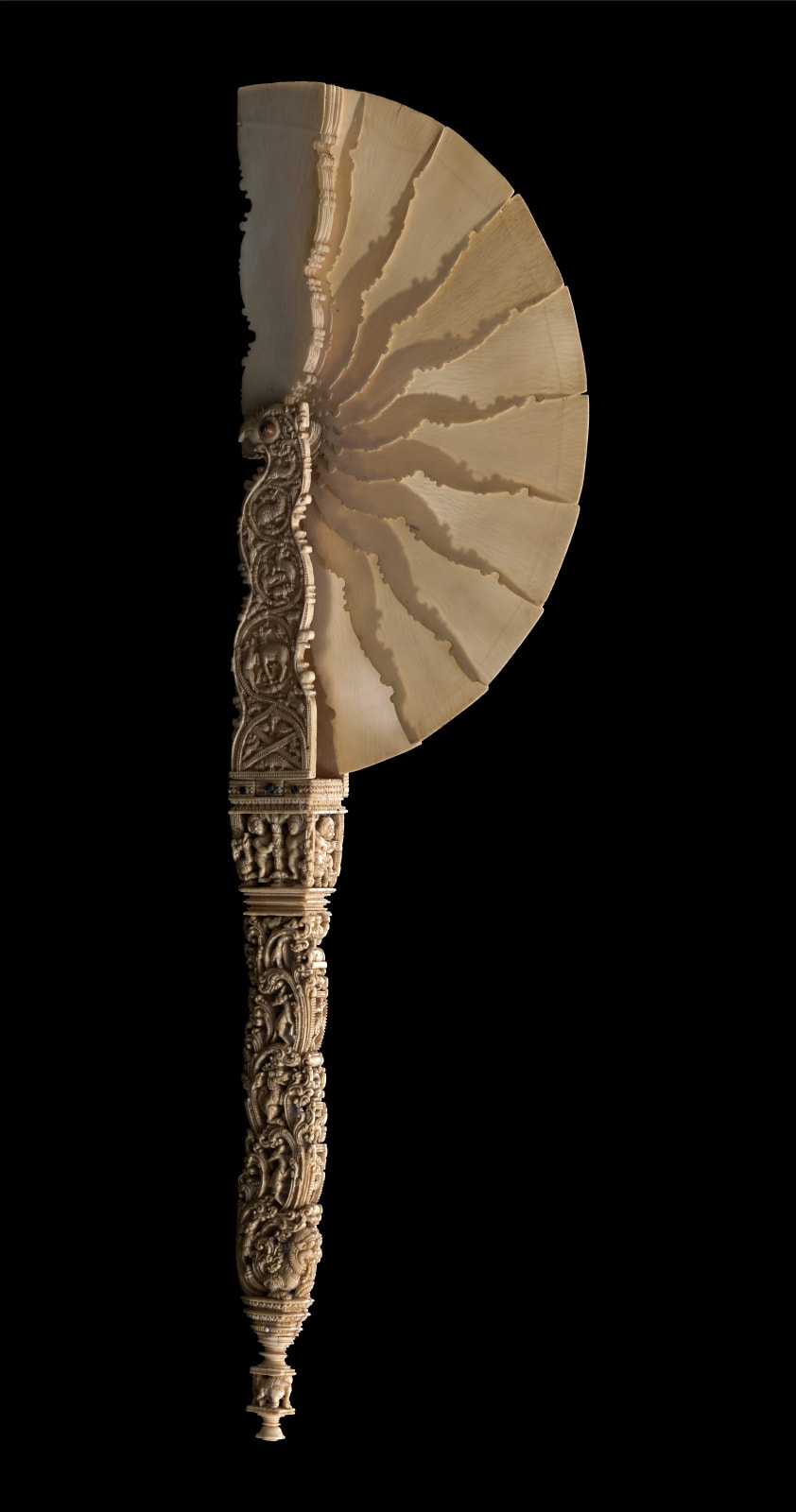 The “Pangolin Fan”, Ceylon (present-day Sri Lanka), Kōttē, c. 1540-1551
