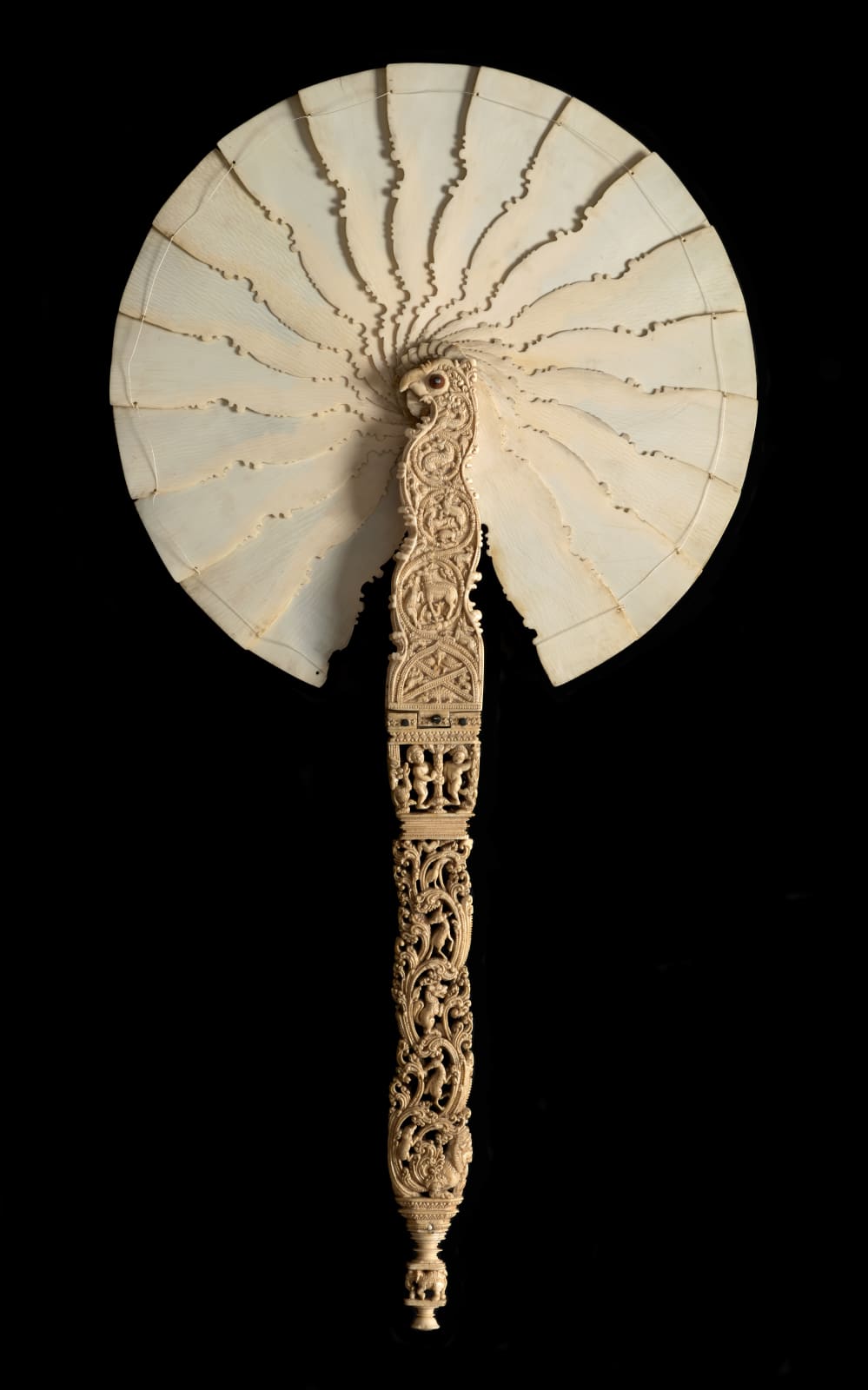 The “Pangolin Fan”, Ceylon (present-day Sri Lanka), Kōttē, c. 1540-1551