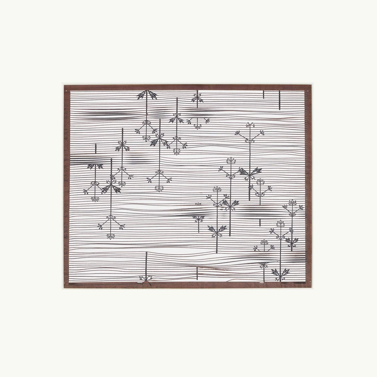 Katagami / Uwagami, #016509  Katagami (Textilfärbeschablone), Japan, Späte Edo-Zeit / Meiji-Zeit (2. H. 19. Jh. / Anfang 20. Jh.)