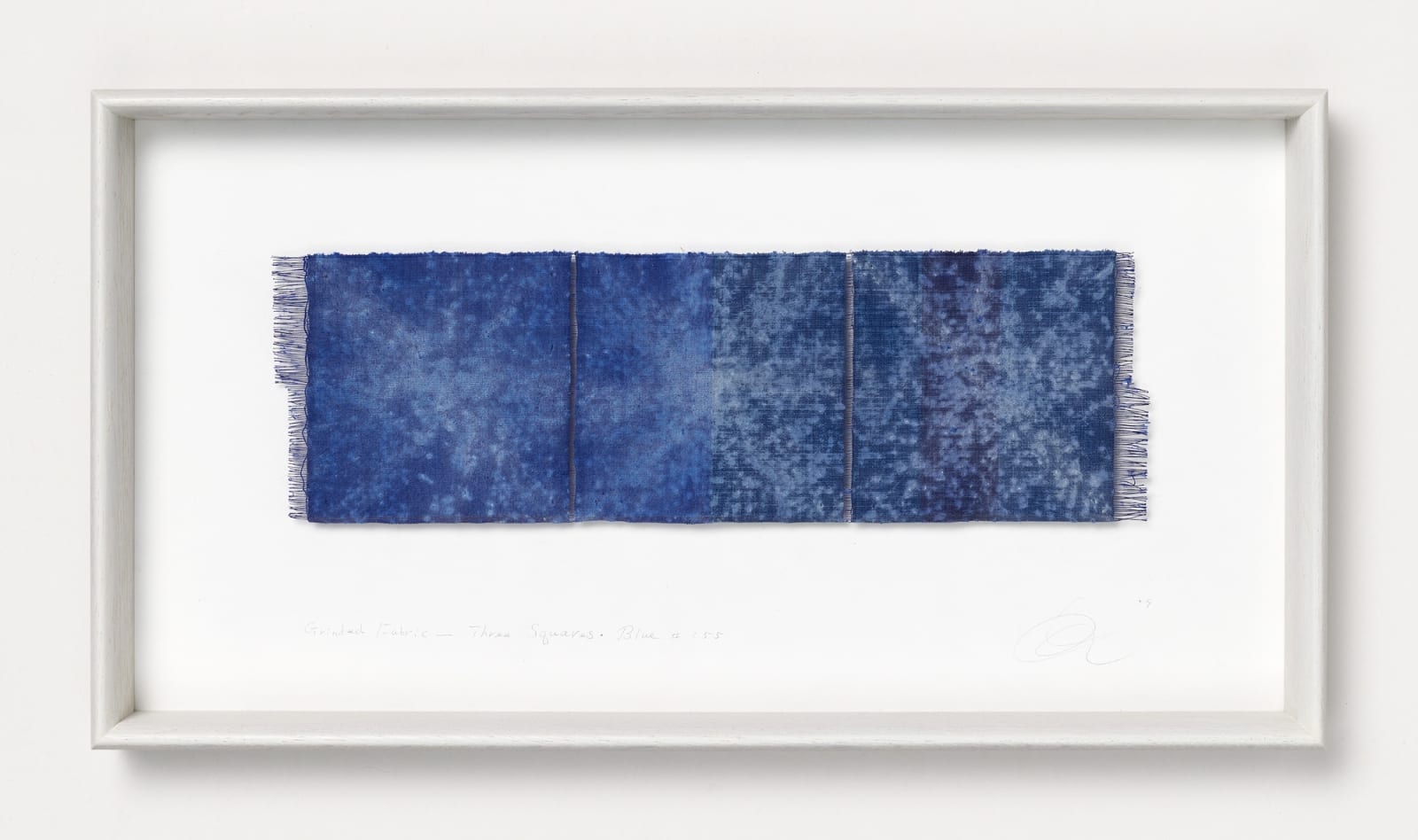 Chiyoko Tanaka, #022078  Grinded Fabric - Three Squares. Blue #155, 2009