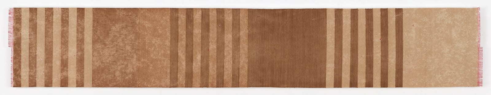 Chiyoko Tanaka, #023032  Grinded Farbic - Six Squares, Beige Stripes #614, 1989