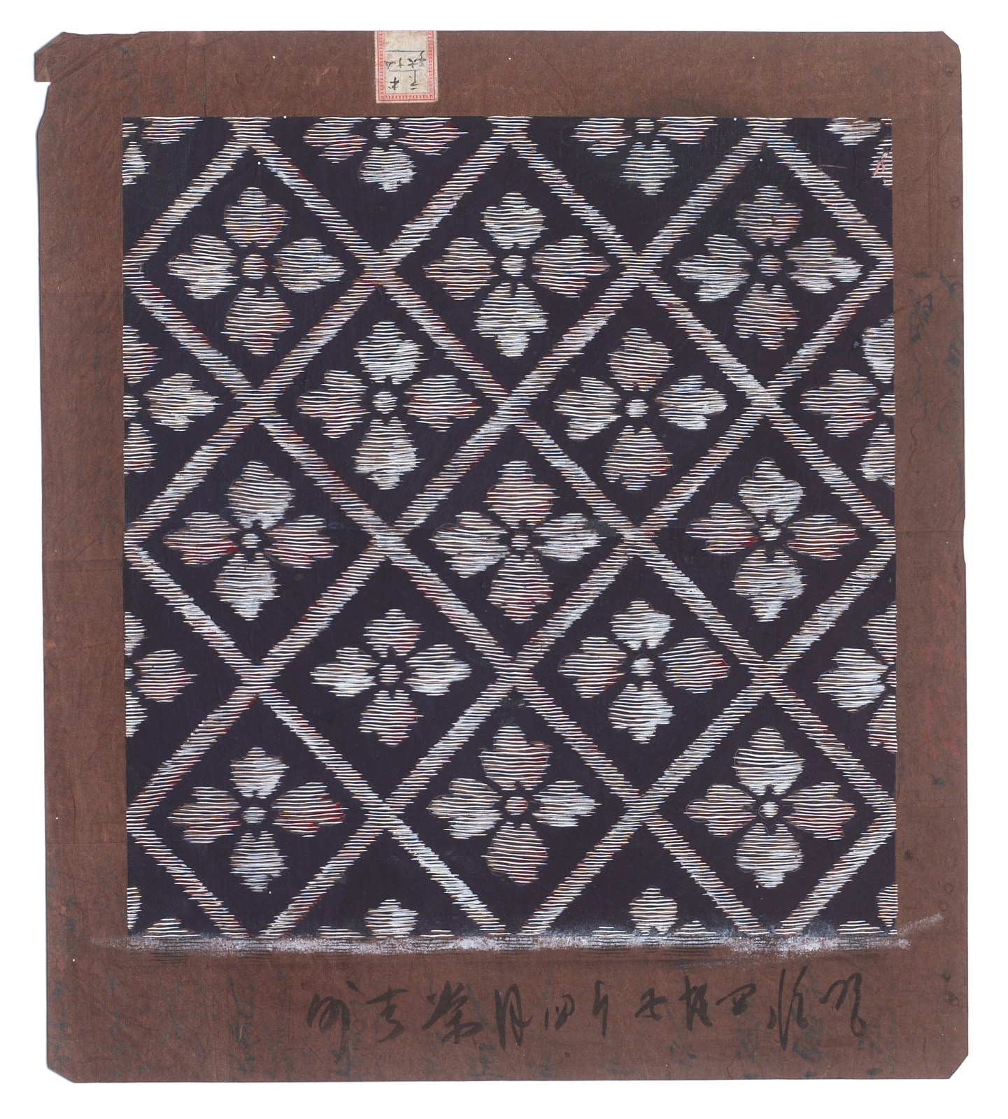 Katagami / Uwagami, #016445  Uwagami (Entwurfsschablone), Japan, 1912, Meiji-Zeit (1868-1912), April 1912 (Meiji 45)