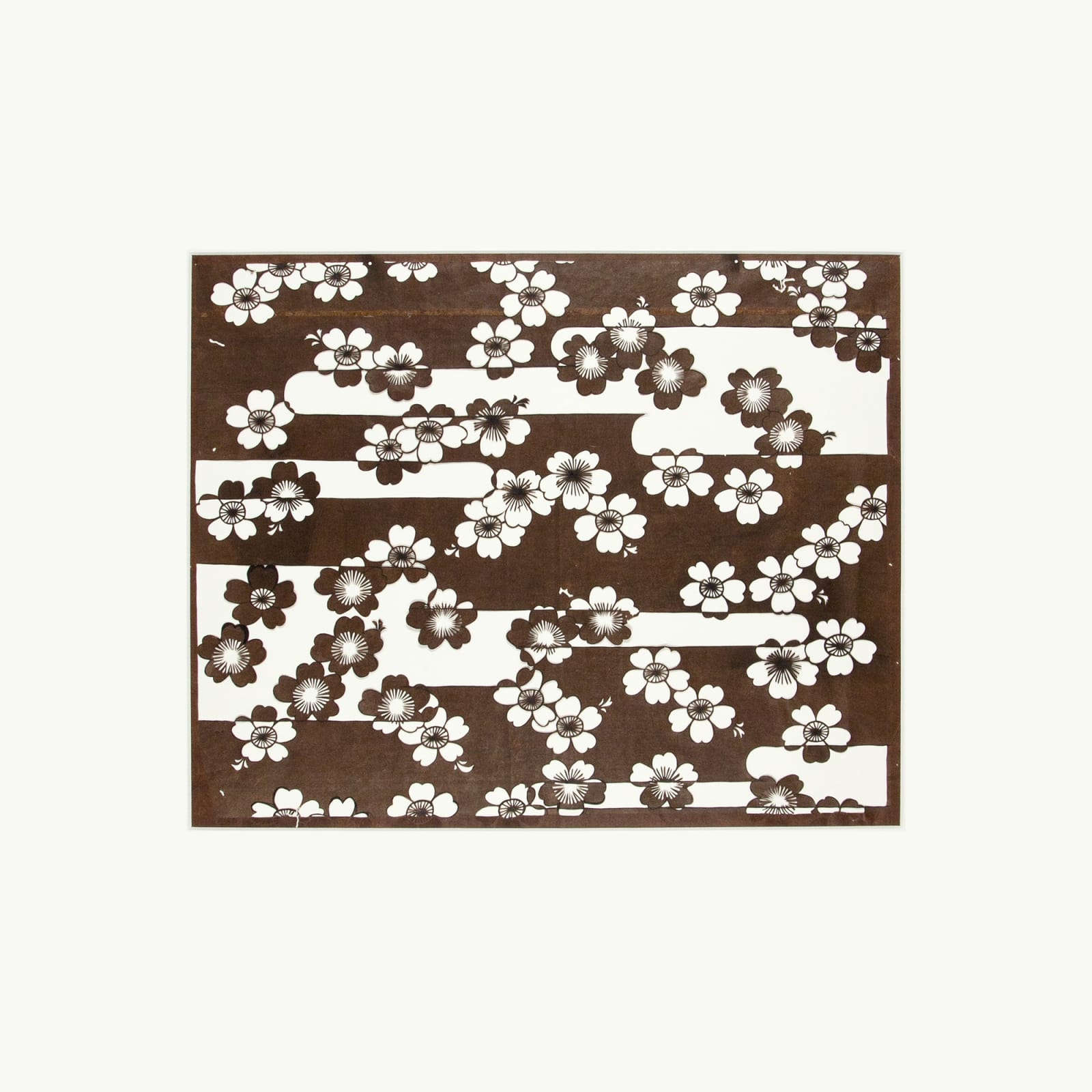 Katagami / Uwagami, #016495  Katagami (Textilfärbeschablone), Japan, Späte Edo-Zeit / Meiji-Zeit (2. H. 19. Jh. / Anfang 20. Jh.)