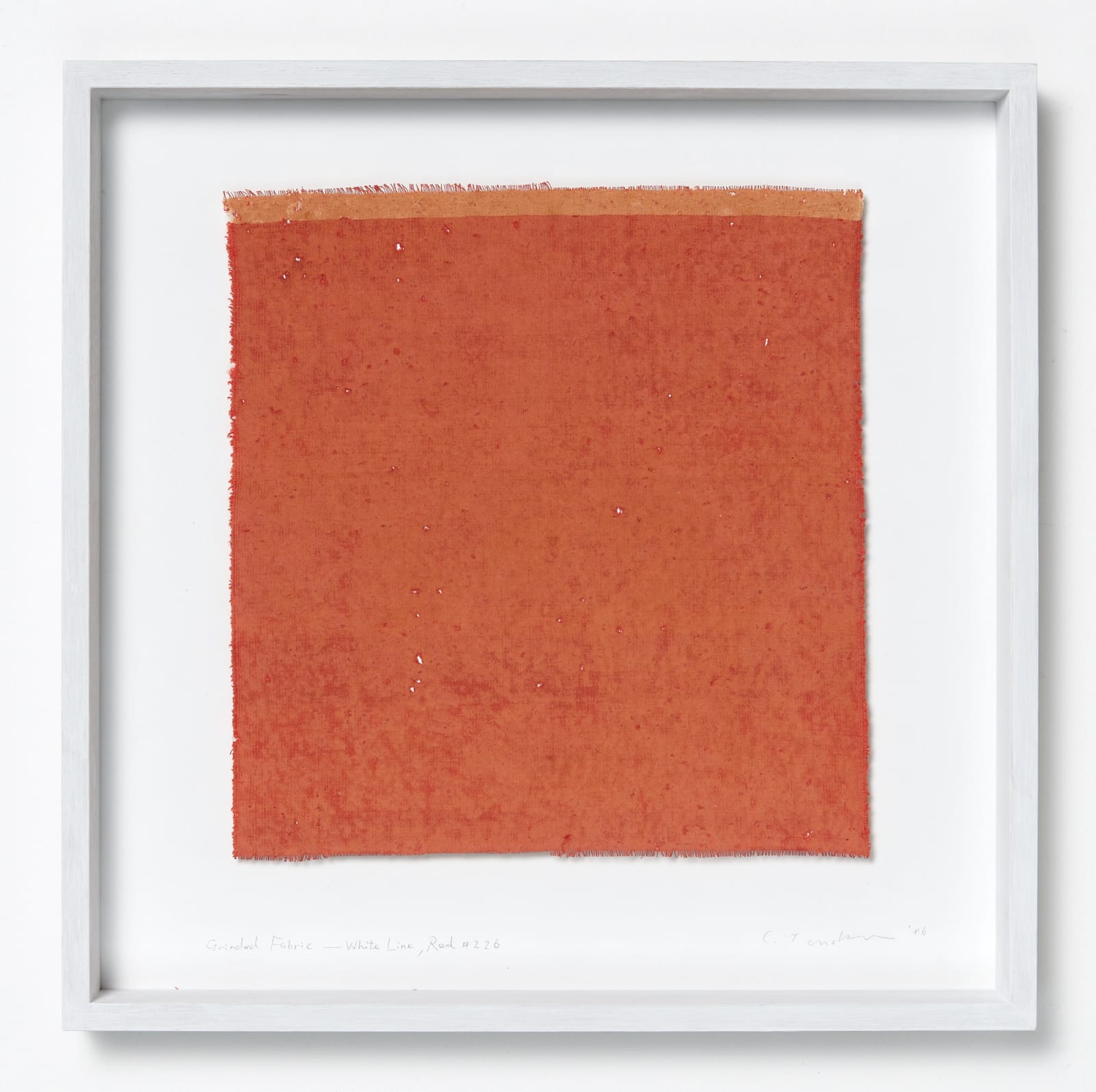 Chiyoko Tanaka, #023035  Grinded Farbic - White Line, Red #226, 1986