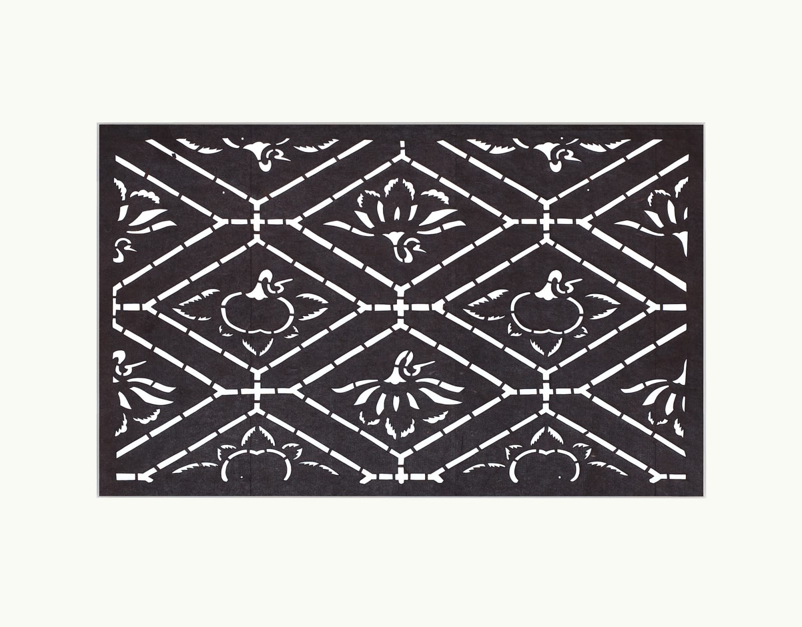 Katagami / Uwagami, #016763  Katagami (Textilfärbeschablone), Japan, Späte Edo-Zeit / Meiji-Zeit (2. H. 19. Jh. / Anfang 20. Jh.)