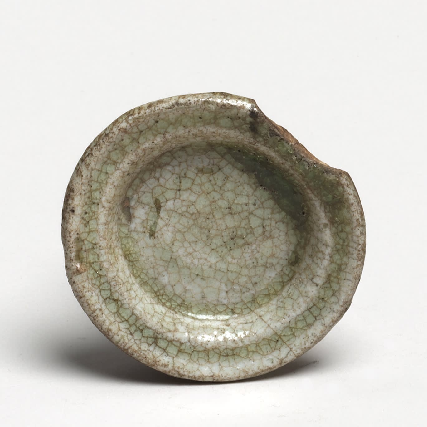 Keramik, #000070 Kozara, kleiner Teller, Ko-Seto-Keramik (altes Seto), Muromachi-Zeit (1333-1573)