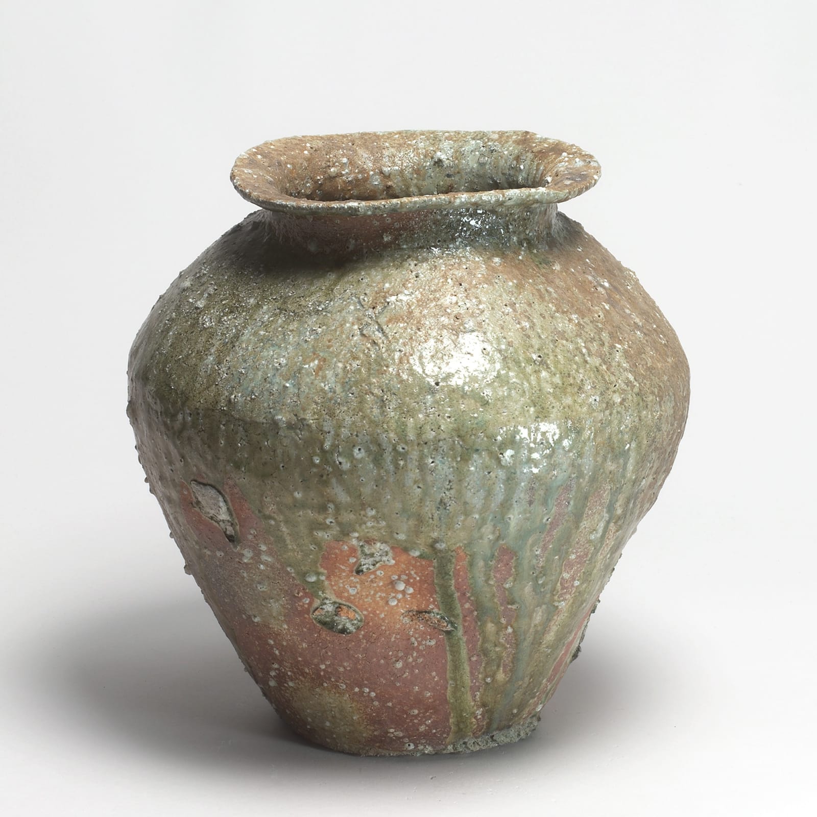Shiro Tsujimura, #008836  Vorratsgefäß (tsubo), hirokuchi-Typ, shigaraki, um 1999