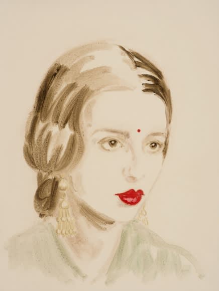 Annie Kevans Amrita Sher-Gil, 2014 oil on paper 16 x 12 inches