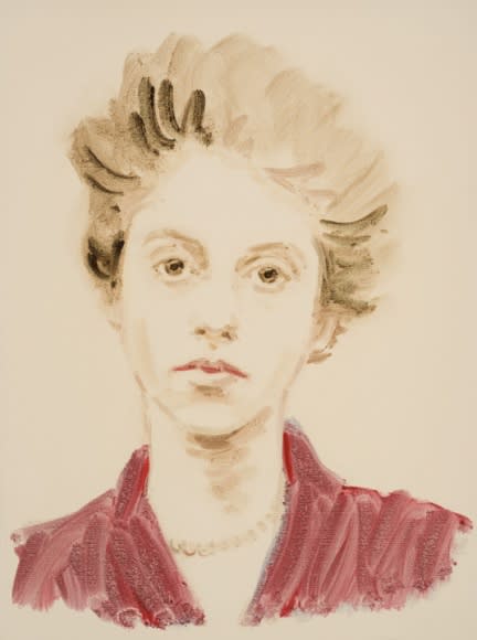 Annie Kevans Diane Arbus, 2014 oil on paper 16 x 12 inches