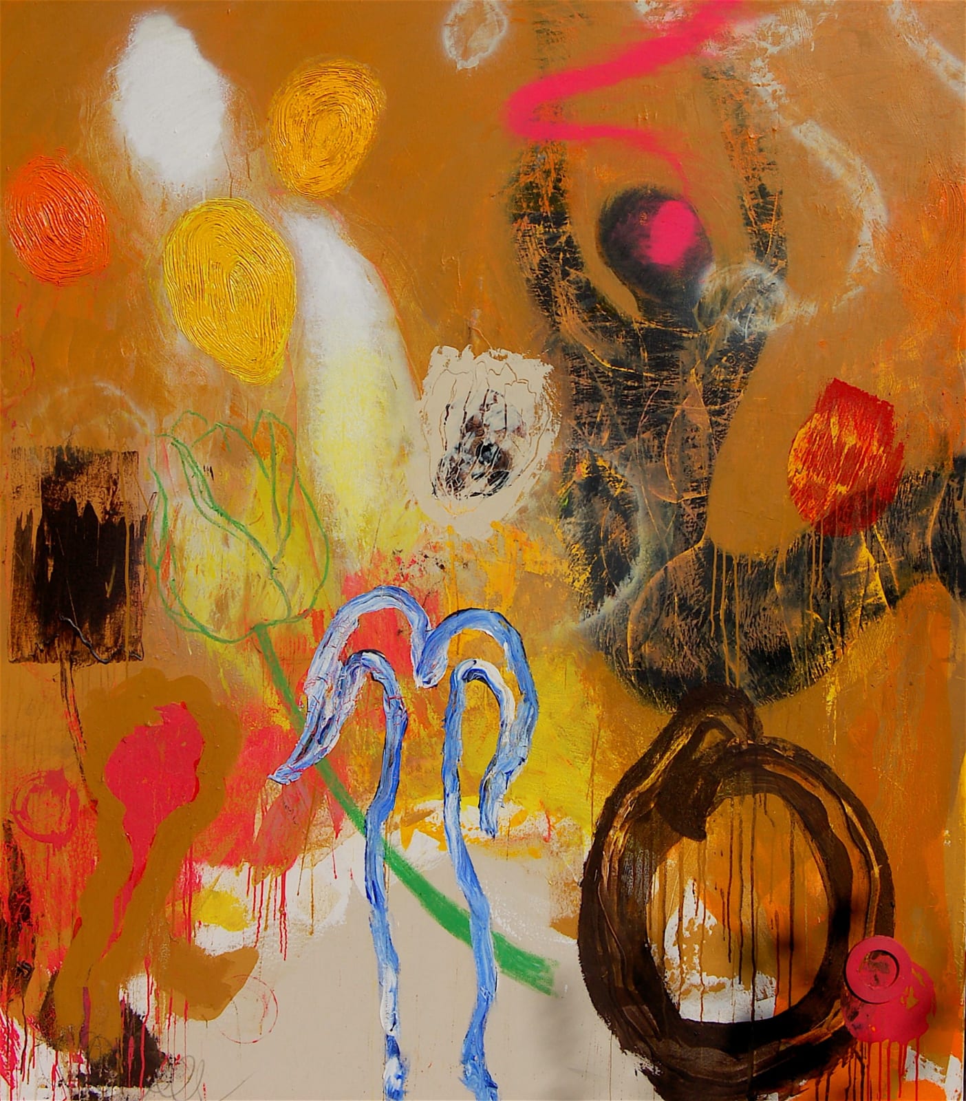 Dewey Crumpler Water Mix, 1998 acrylic on canvas 82 x 74 inches signed verso