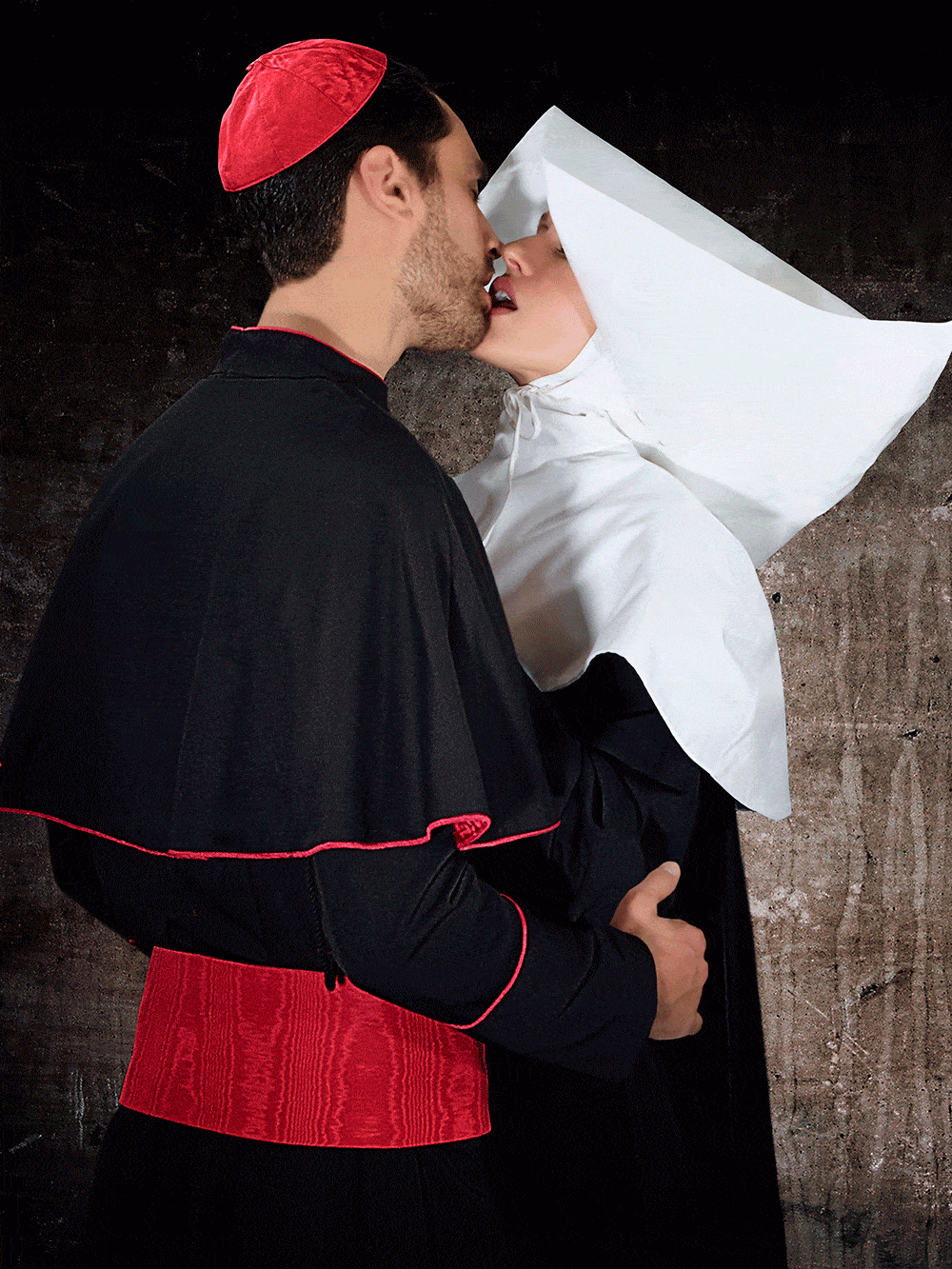 Cécile Plaisance, Cardinal et nonne (The kiss), 2018