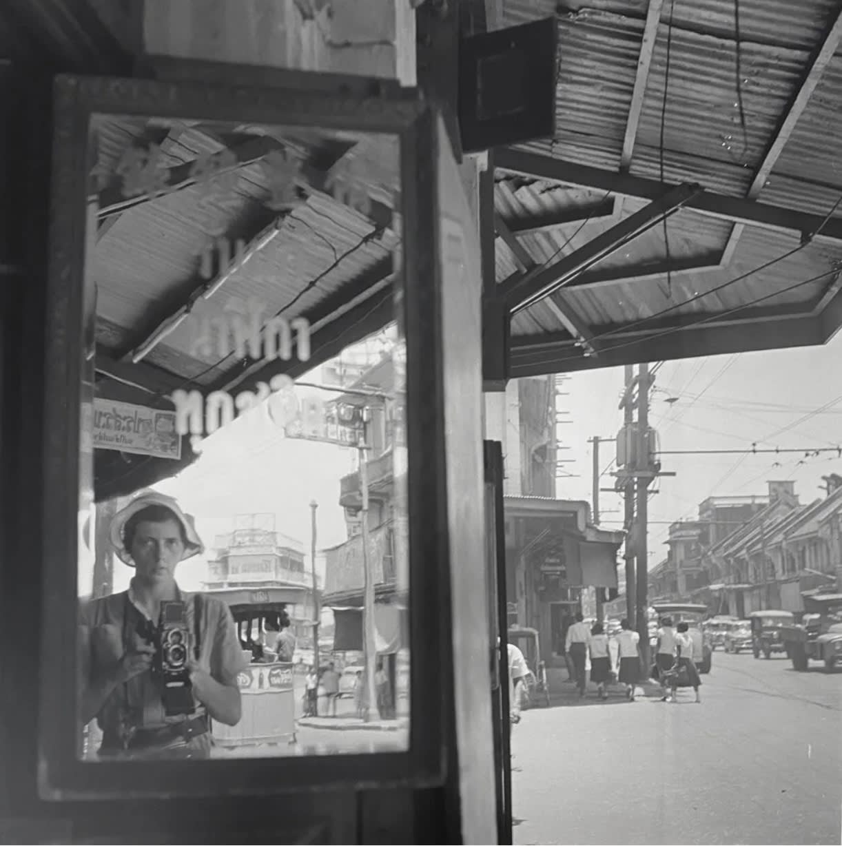 Vivian Maier, Self-Portrait, Trip Overseas, 1959 (Click for Details), Printed later