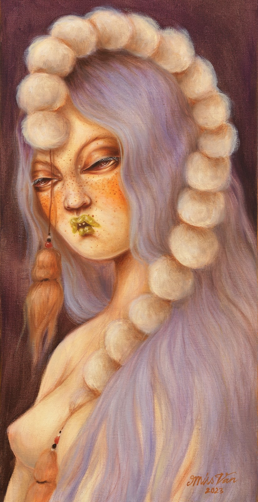 Miss Van, White pompoms Muse II (click for details), 2023