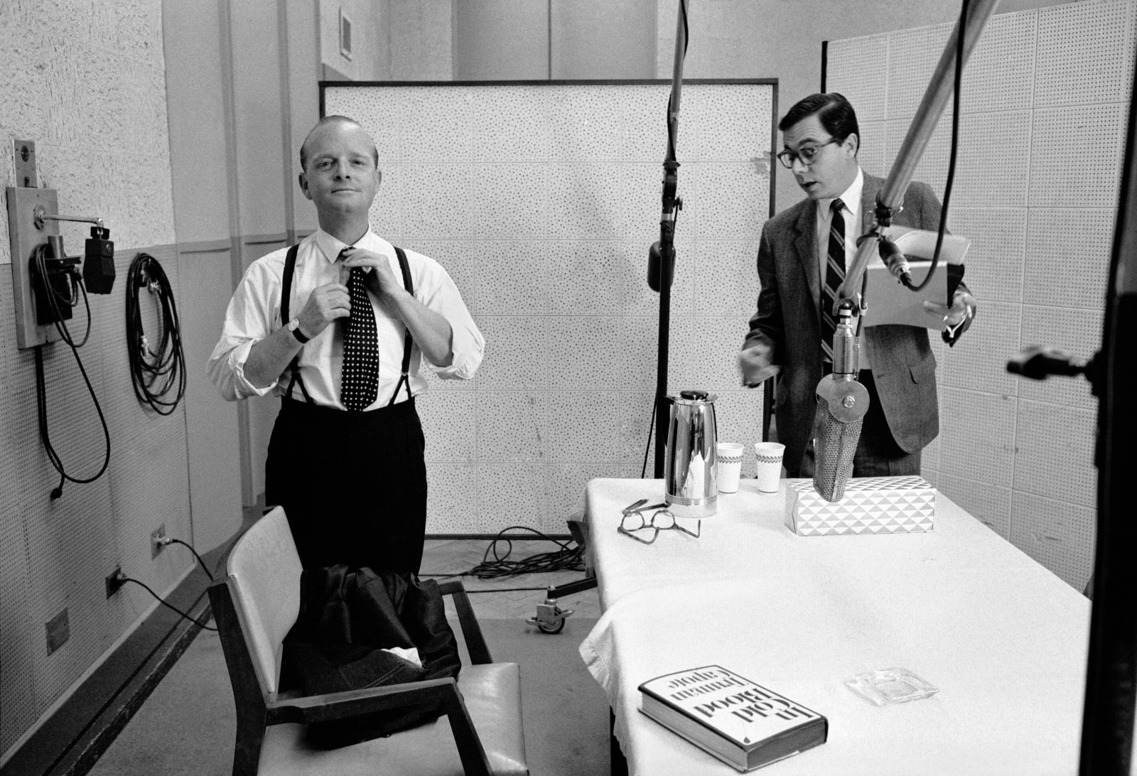 Henri Dauman, Truman Capote recording “In Cold Blood,” RCA Studio, NYC, 1966