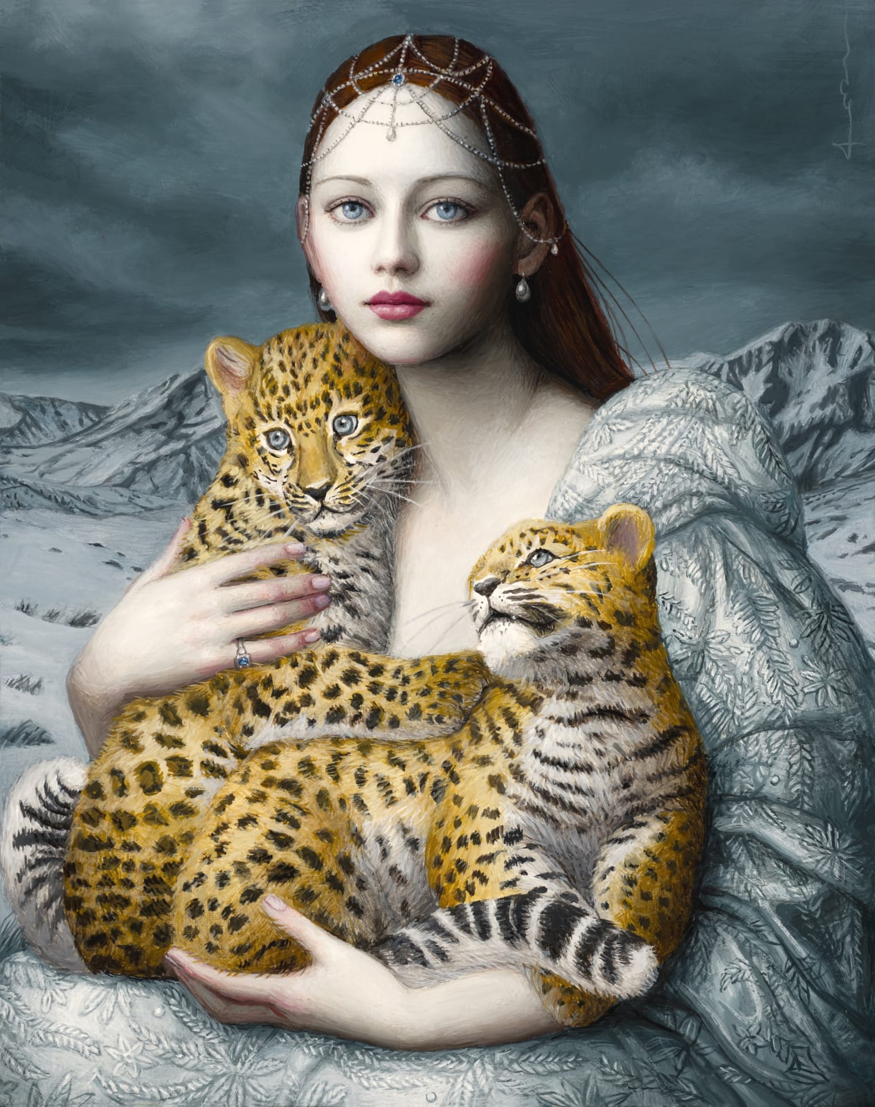 Chie Yoshii, Morana with Amur Leopards (click for details) Sold