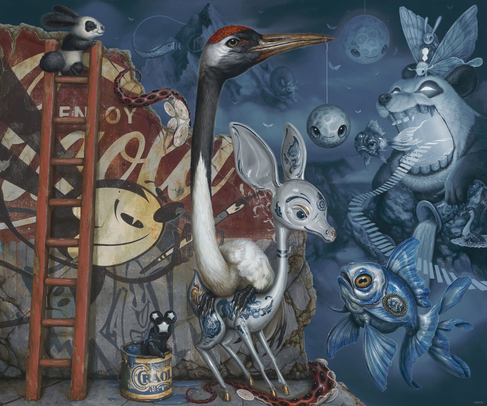 Greg Craola Simkins, Sidewalk's End, 2021