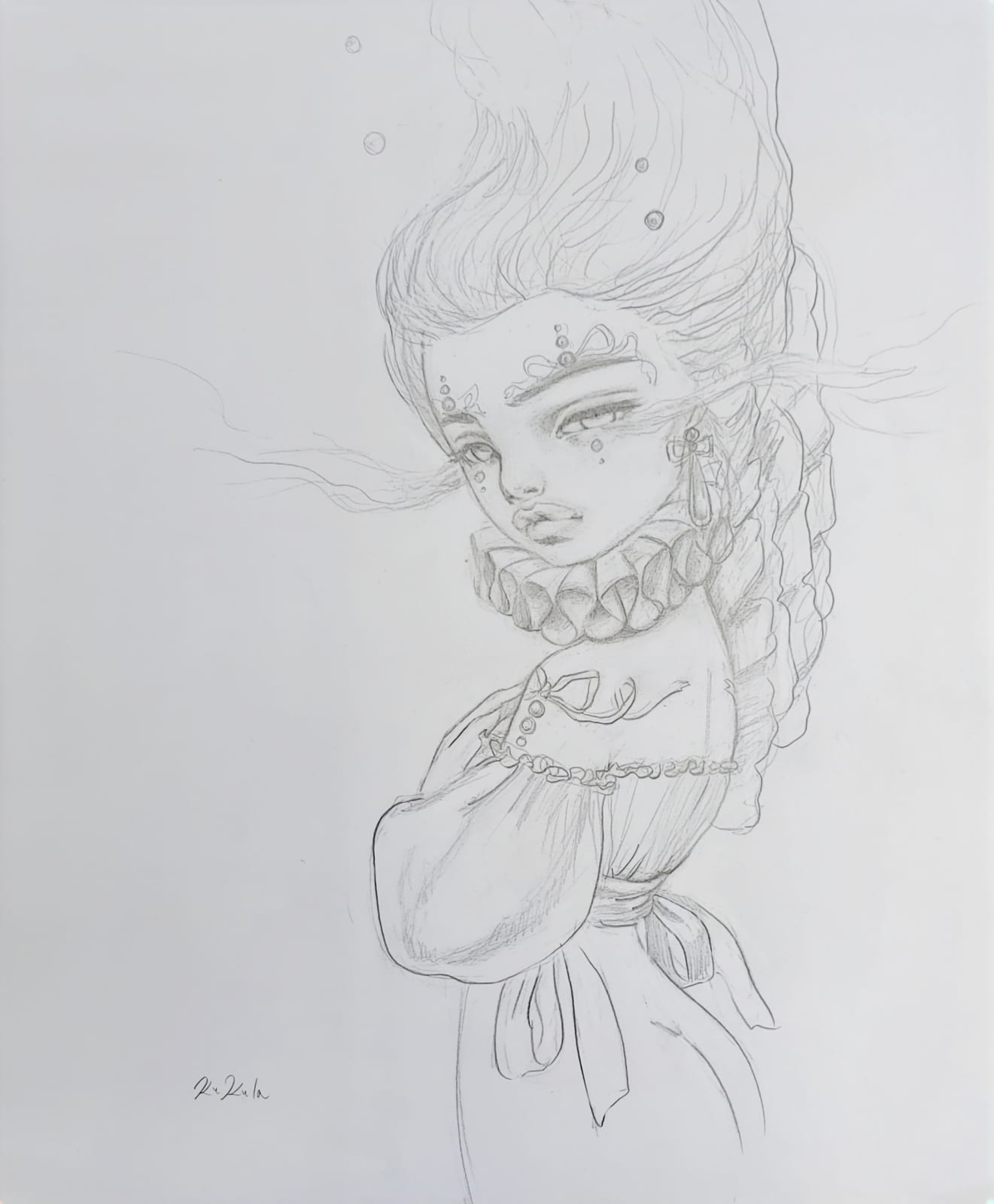 Kukula, Bows (Drawing), 2022
