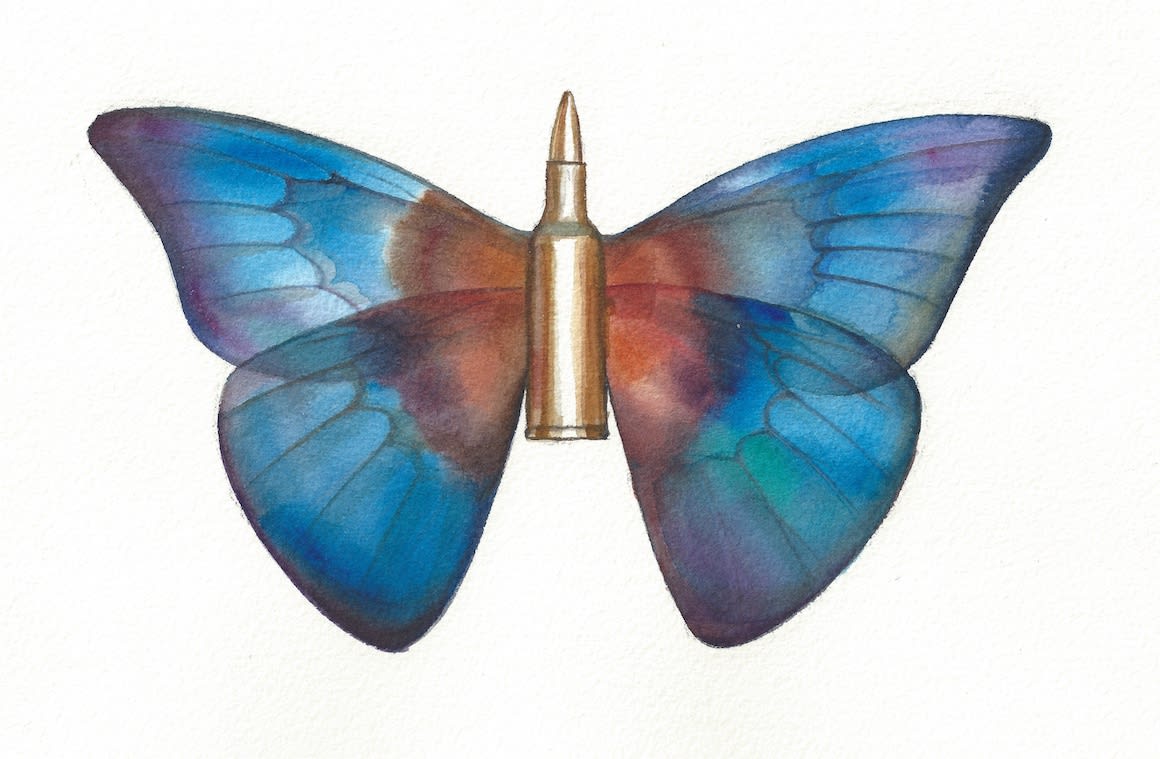MORPHO BULLET BUTTERFLY