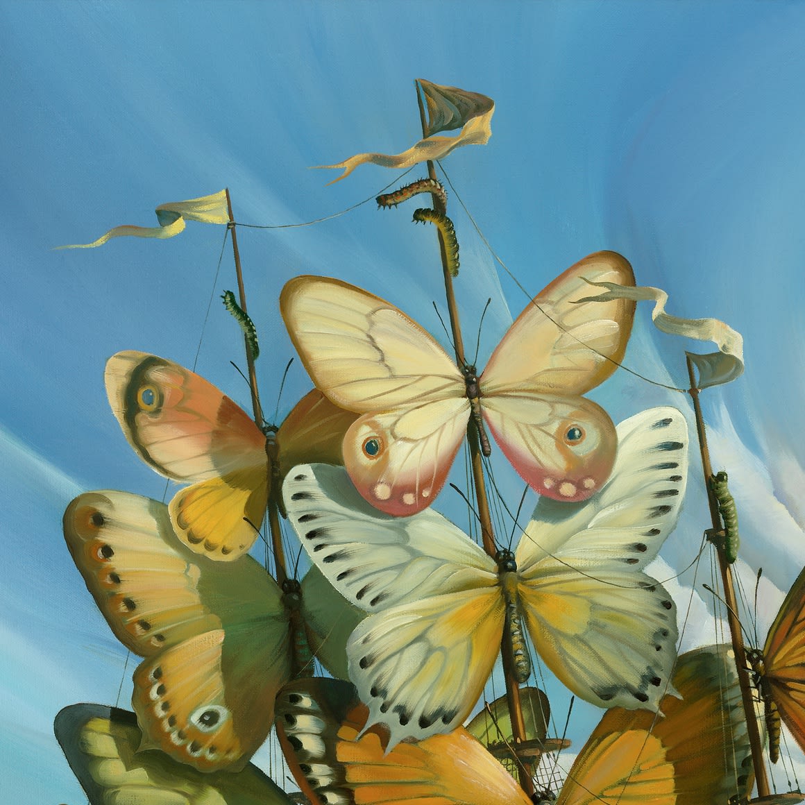 DEPARTURE OF THE WINGED SHIP - 31 x 39 INCHES