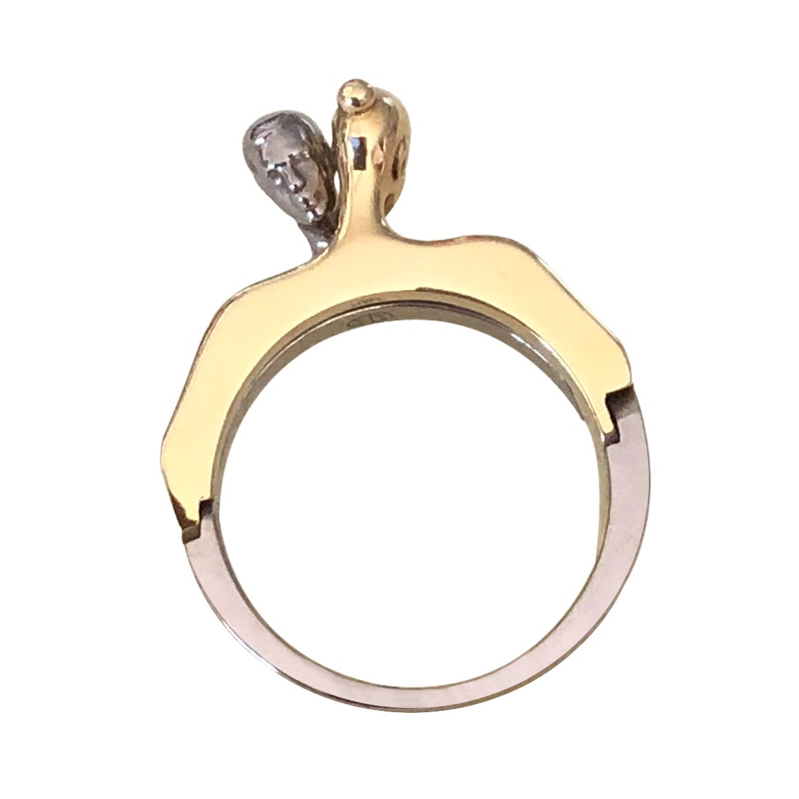 Half pawn gold hot sale ring