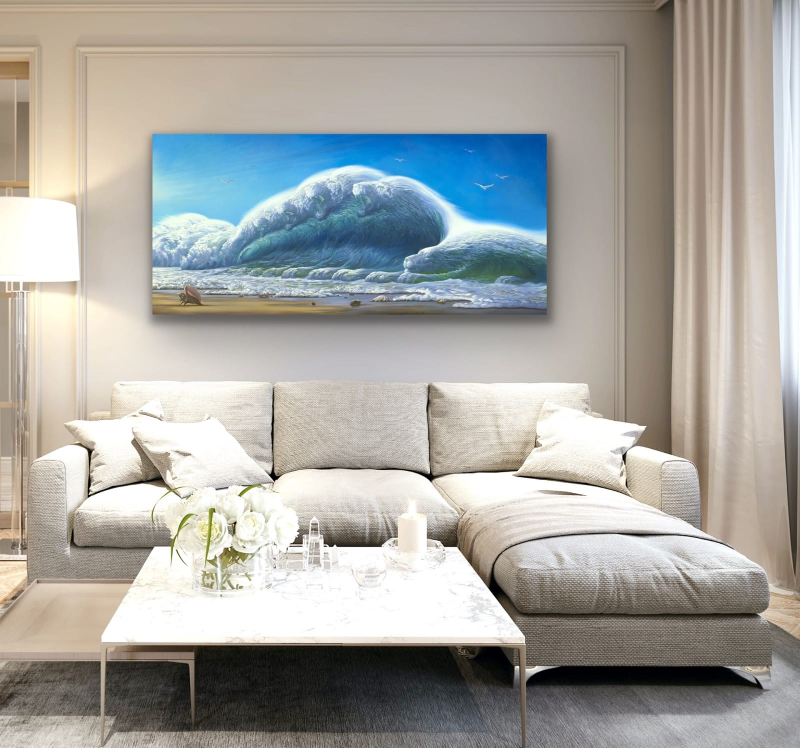 OCEAN ROAR - 33 x 71 INCHES