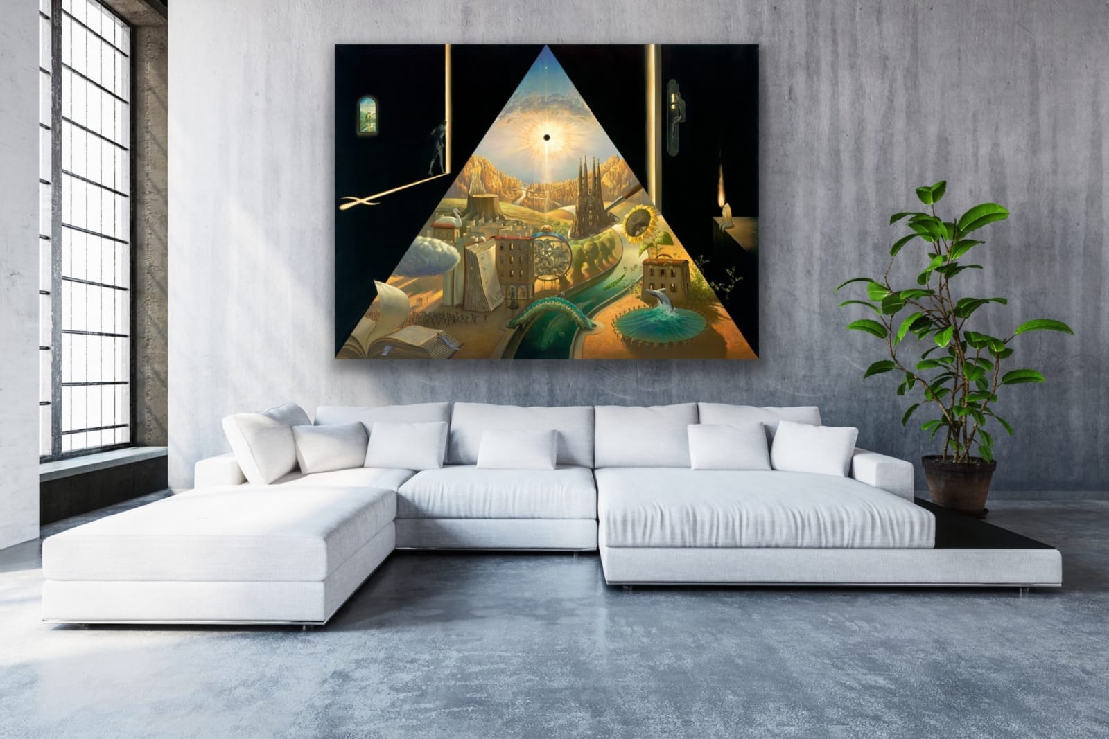 URBAN GEOMETRY - 58 x 78 Inches