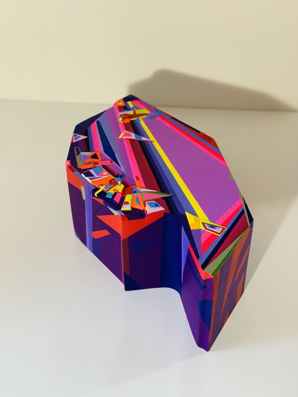 Mela M, 0.10 Angled Shape of Color as a Beacon in Space. Light travels at 186,000 m/s and reveals unknown territory., 2018