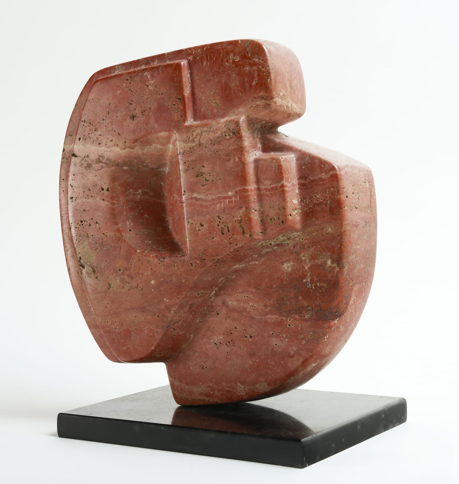 Mona Saudi, 'Equinox', 1992, Iranian Travertine, on stone base, 28 x 24 x 10 cm. ©Mona Saudi Foundation