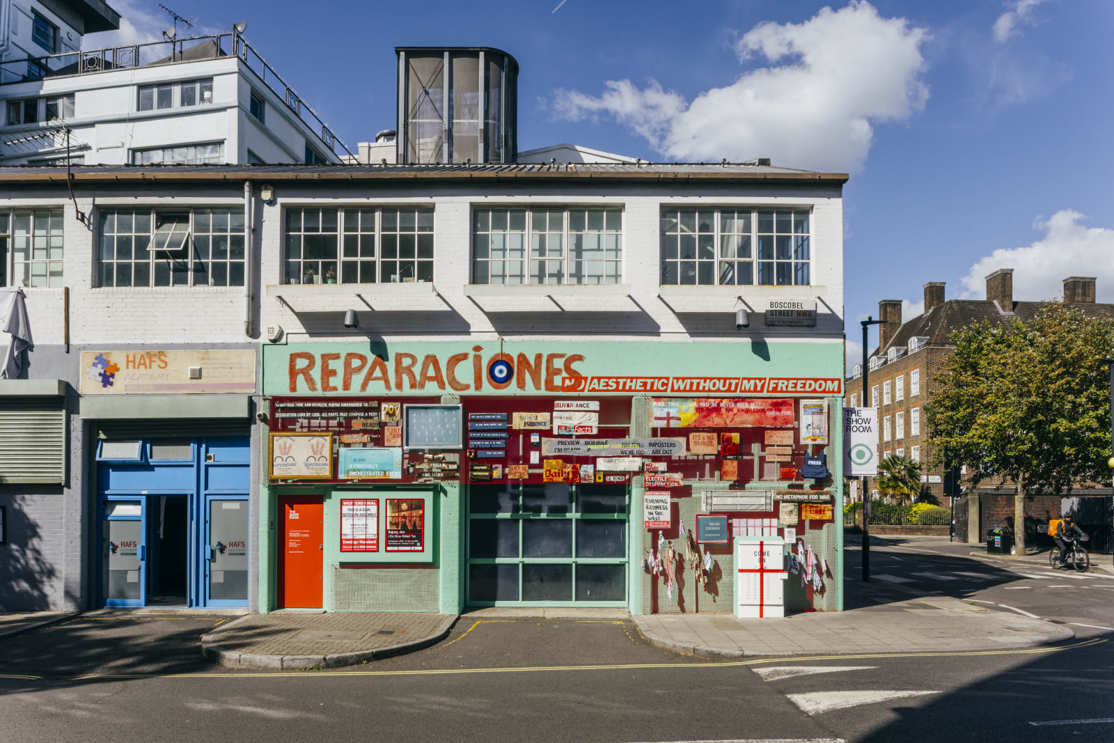 Mandy El-Sayegh, This is a Sign: Notes on Assembly, on view at The Showroom, London, UK. Photo credit: Cesare De Giglio. Courtesy of the artist and The Showroom, London.