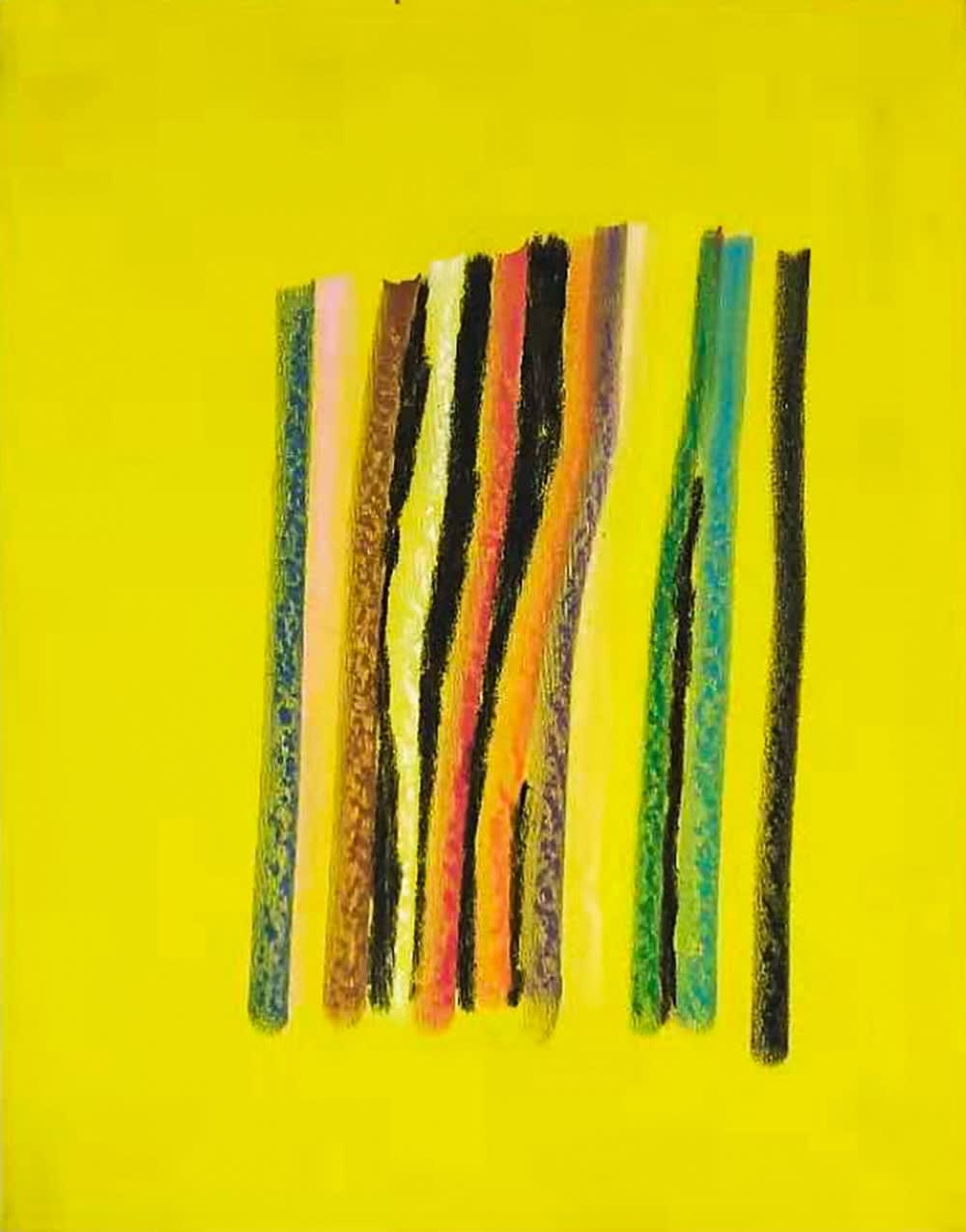 马克斯·赫克尔, 序言, 油画棒, 布面及炭笔 Max Huckle, Prologue, Oil Pastel, Charcoal on Linen 50x40 cm 2018