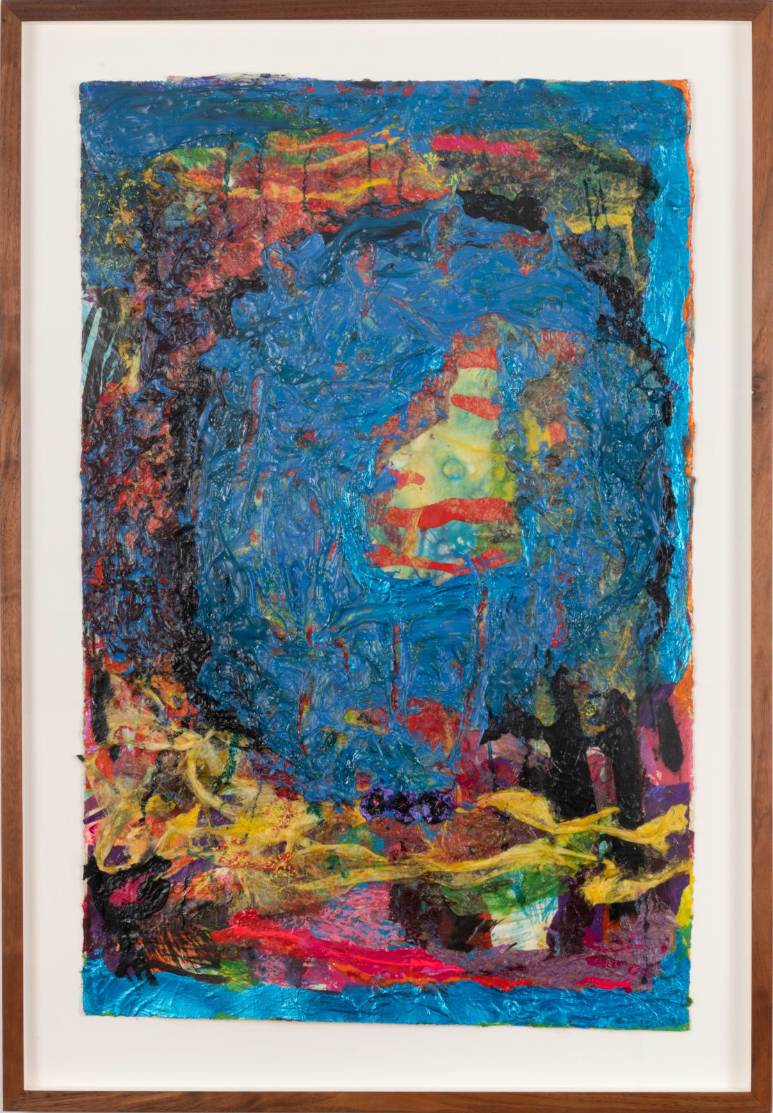 Sylvia Snowden, Malik, Farewell XXIX, 1995-1998, 85 × 54.6 cm / 33 1/2 × 21 1/2 in, Serigraph, paper, silver paper, oil pastel, and acrylic on paper