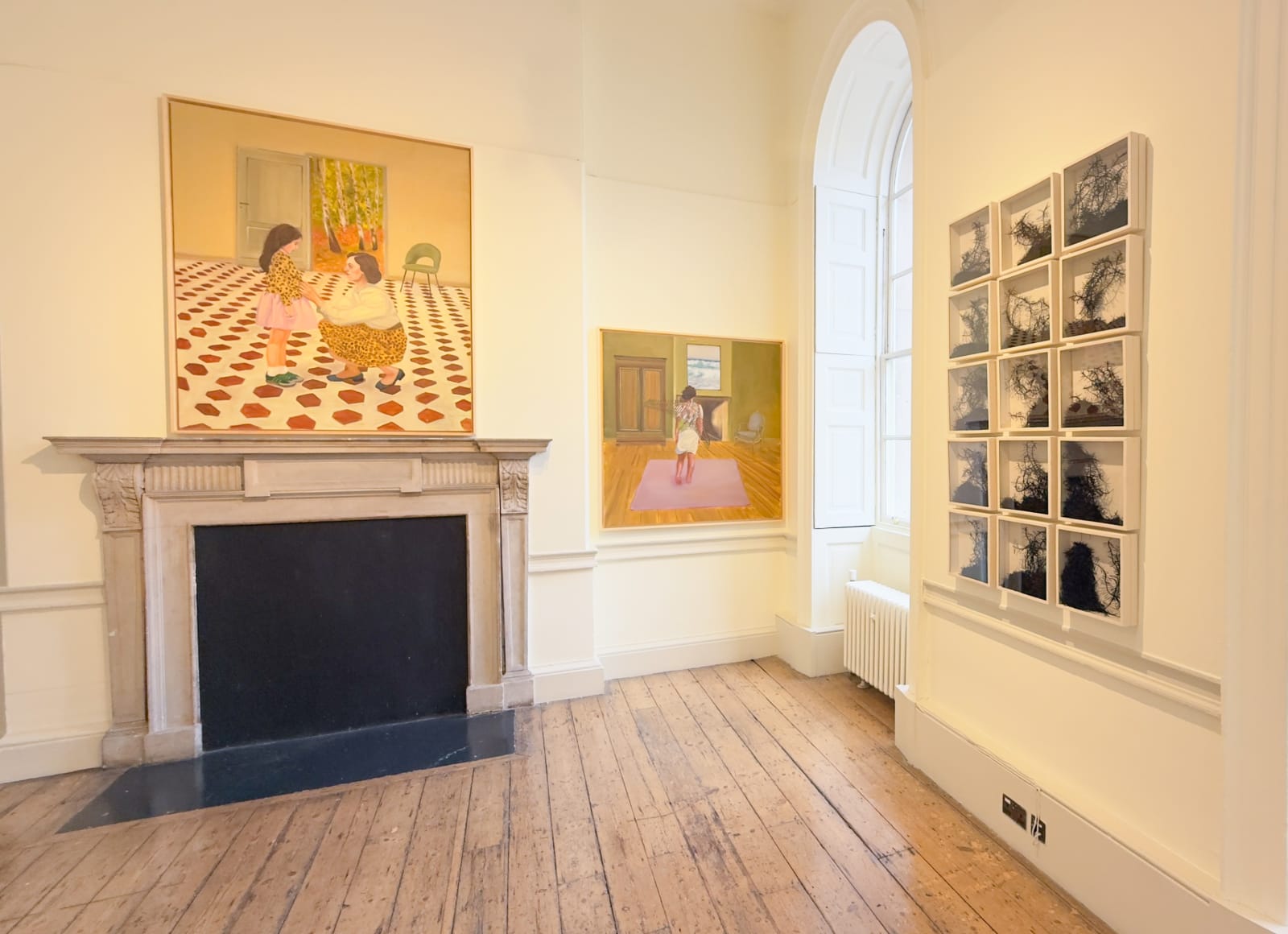 View from Loft Art Gallery's Booth W2 at 1-54 London from 16–19 October 2025 - Common Vision (group exhibition featuring Nassim Azarzar, Amina Agueznay, Amina Rezki and Khadija El Abyad).