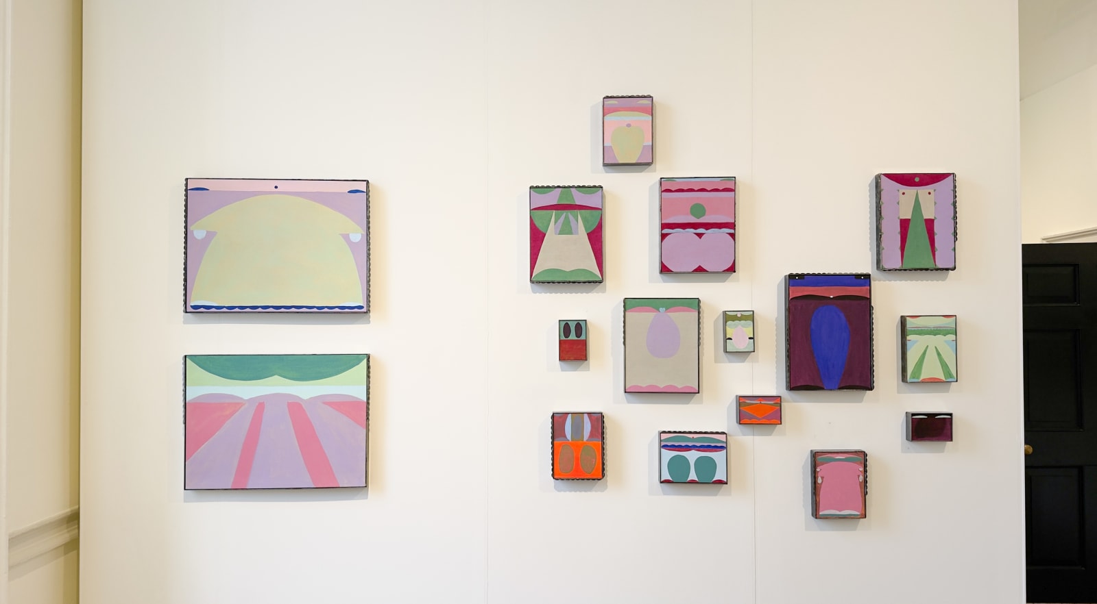 View from Loft Art Gallery's Booth W2 at 1-54 London from 16–19 October 2025 - Common Vision (group exhibition featuring Nassim Azarzar, Amina Agueznay, Amina Rezki and Khadija El Abyad).