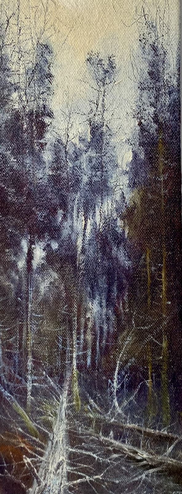 Gerald Dewsbury RCA, Out in the winter woods 3, 2023