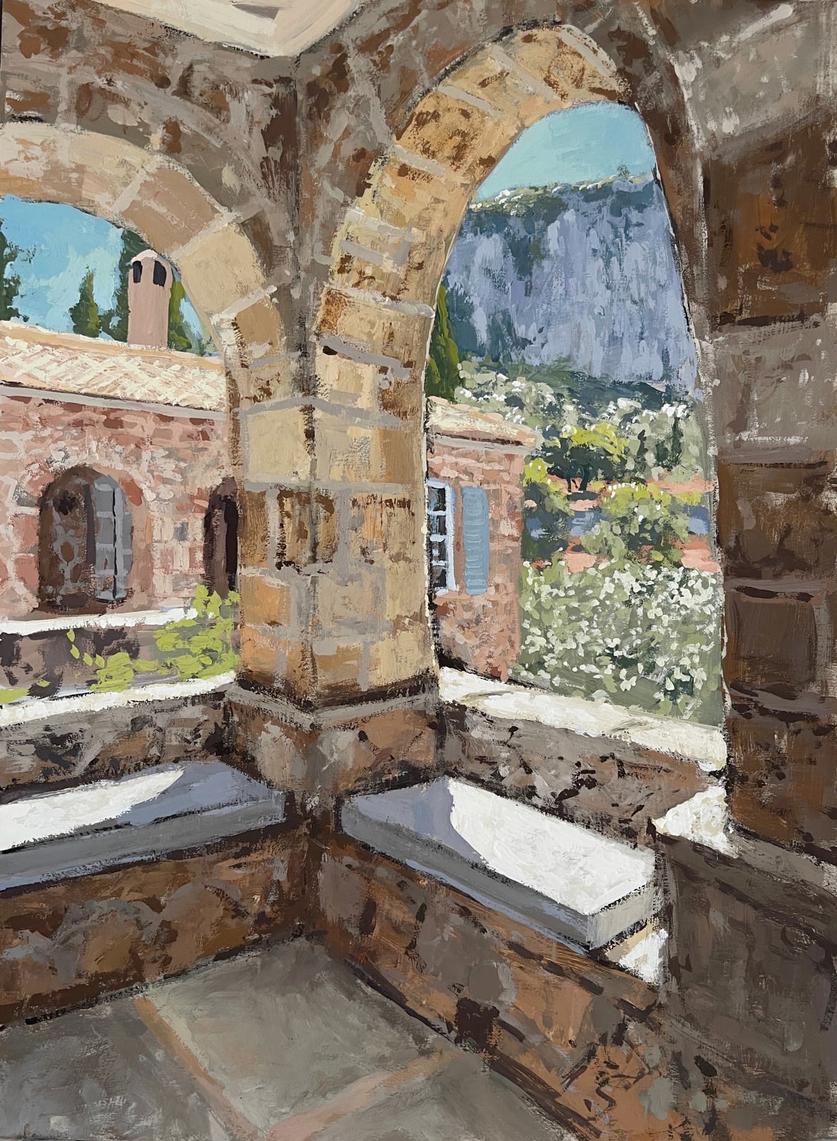 Matthew Wood RCA, Leigh Fermor’s Villa. View to the mountains, 2025