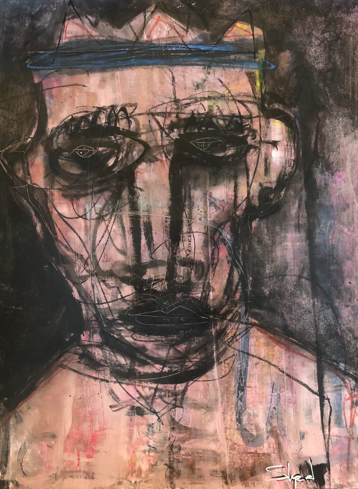 Taylor Shepherd, Untitled (blue band around head), 2018