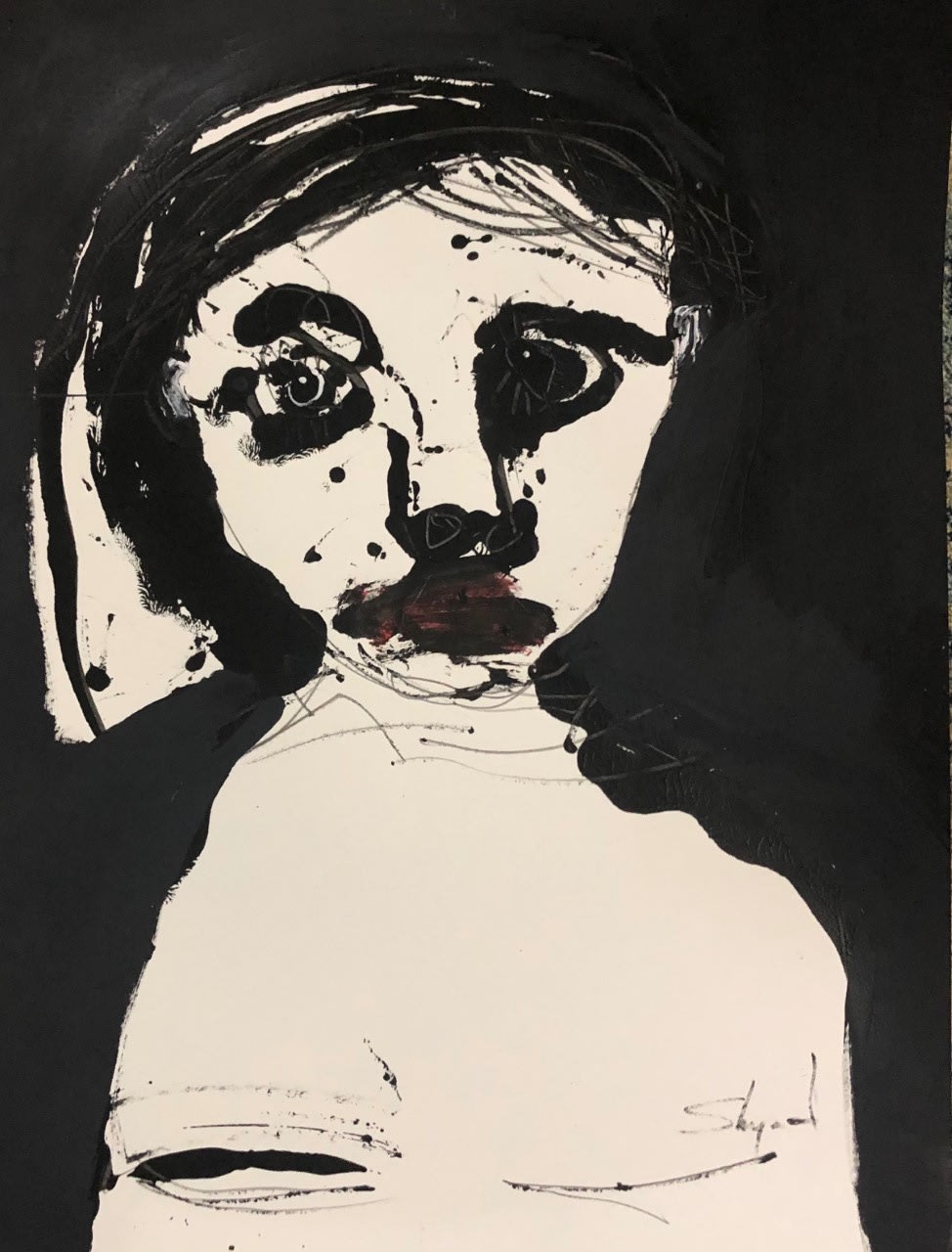 Taylor Shepherd, Girl in Shades of Black and Grey, 2020
