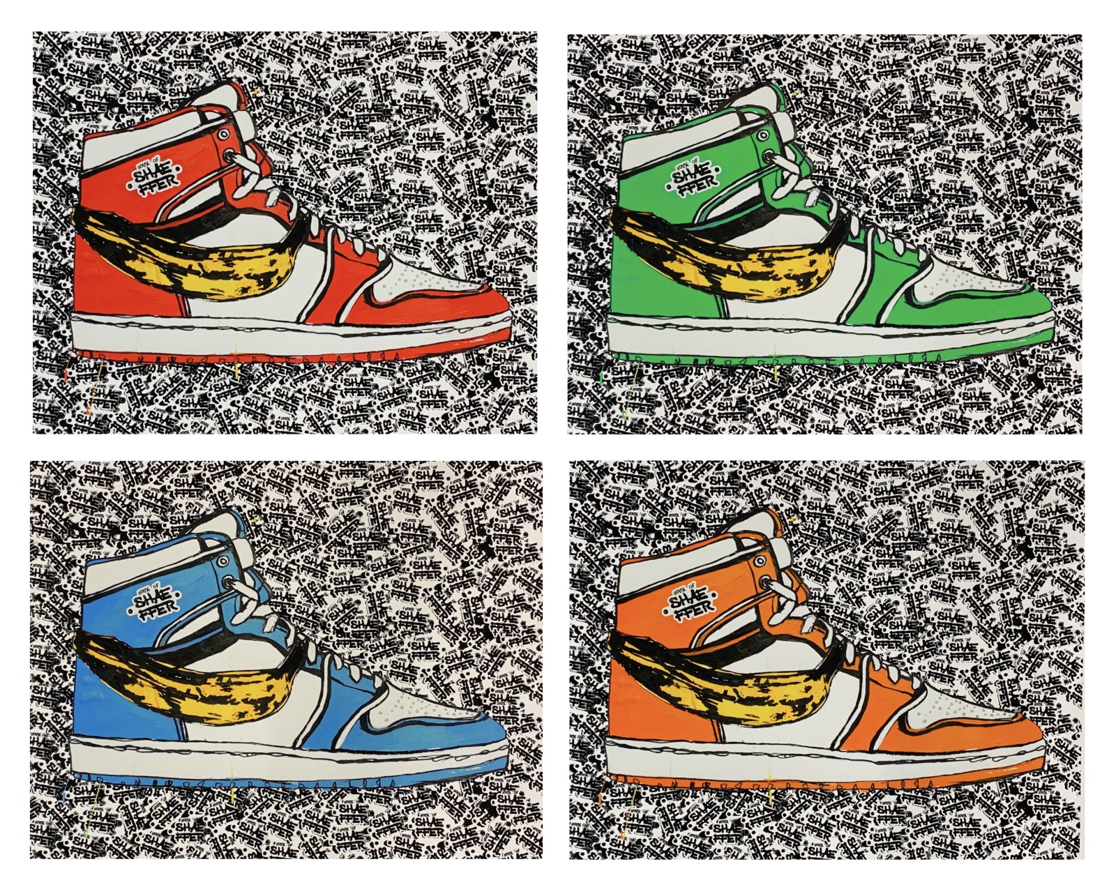 Michael Shaeffer, Bananas Can’t Sue (print set), 2021