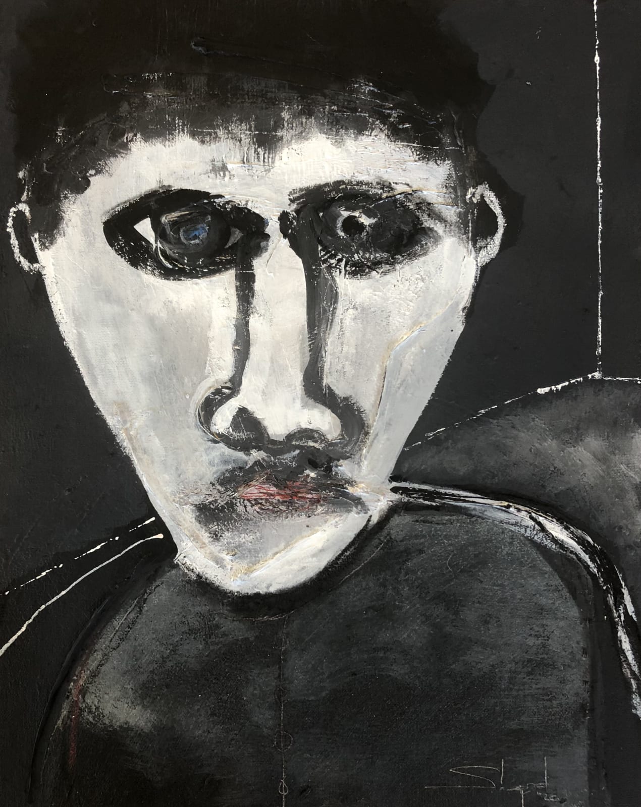 Taylor Shepherd, Untitled (Man in Black & White), 2020