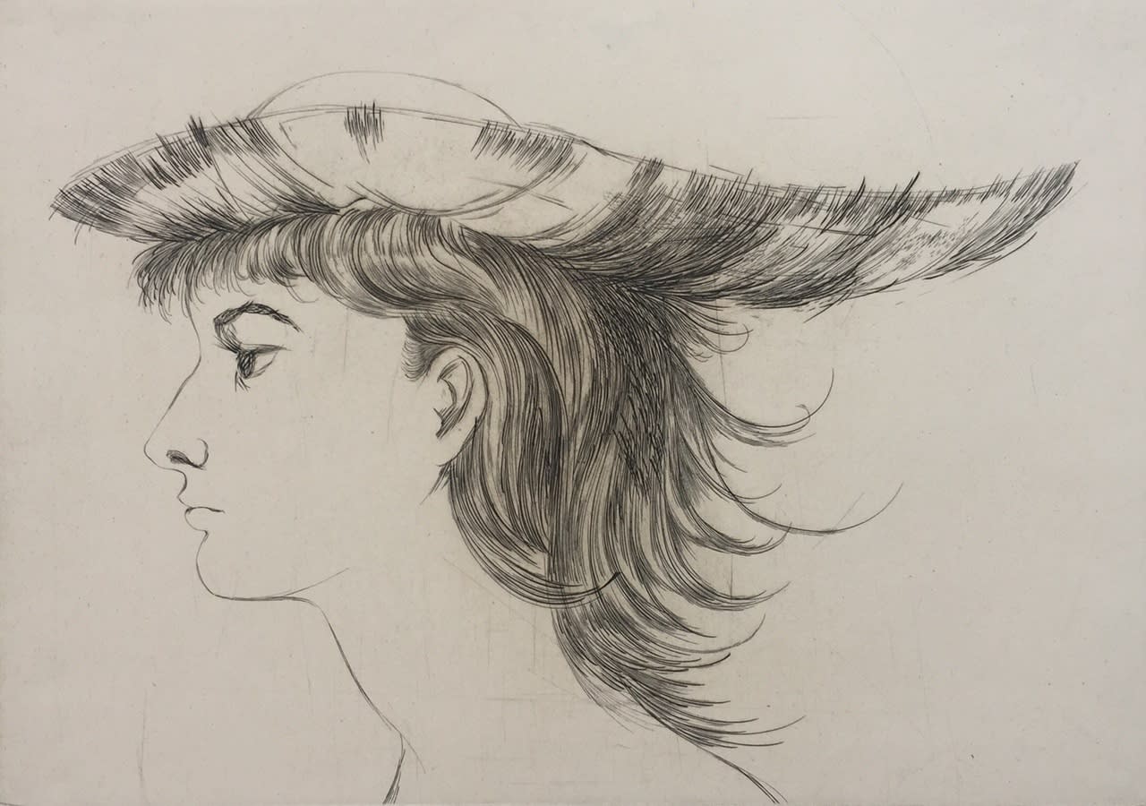 Evan Lindquist, Sharon with a Hat, 1965
